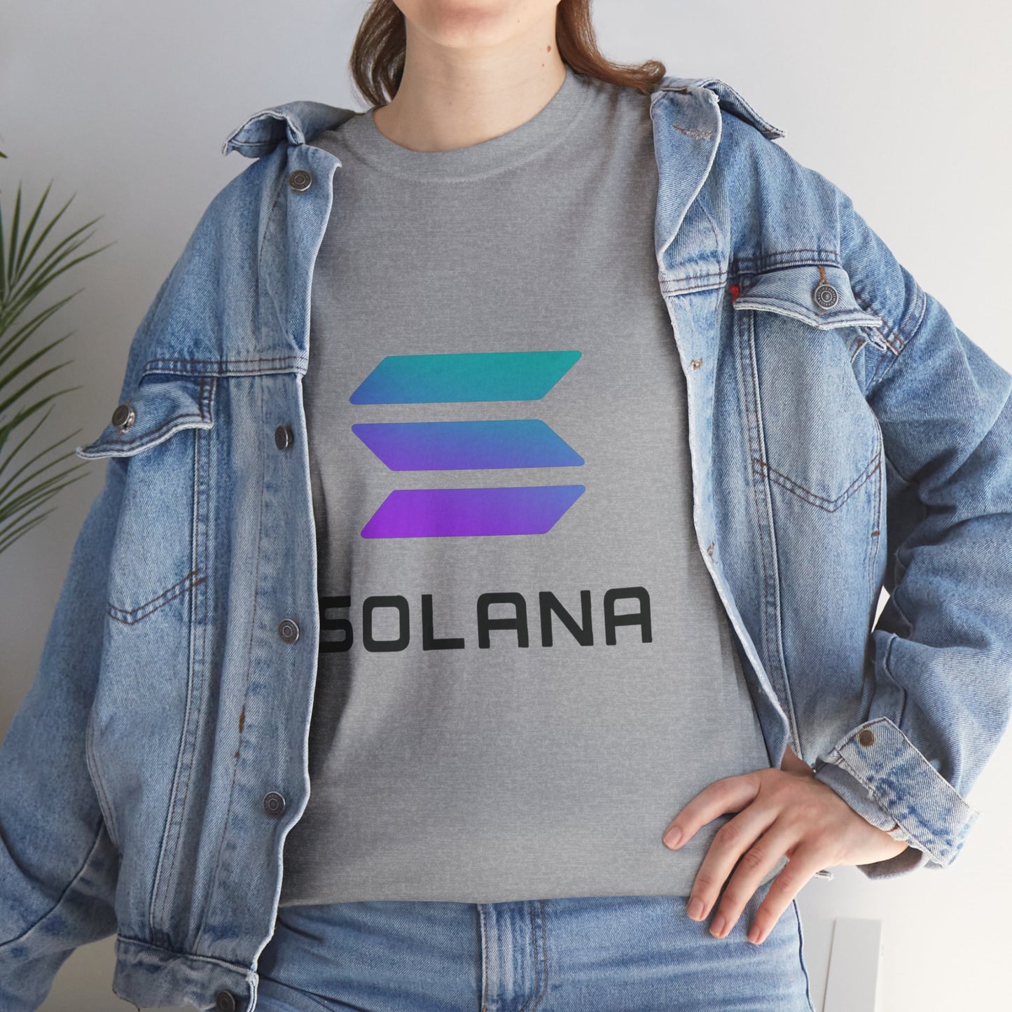 Solana Unisex Heavy Cotton Tee, Crypto Apparel, Gamer Shirt, Tech Enthusiast Wear, Unique Gift for Blockchain Lovers, Trending Fashion