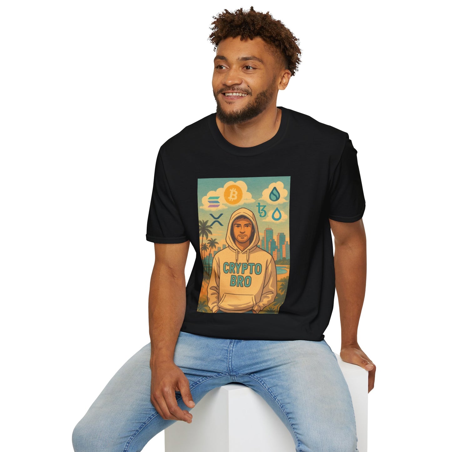 Crypto Bro Miami Unisex Softstyle T-Shirt