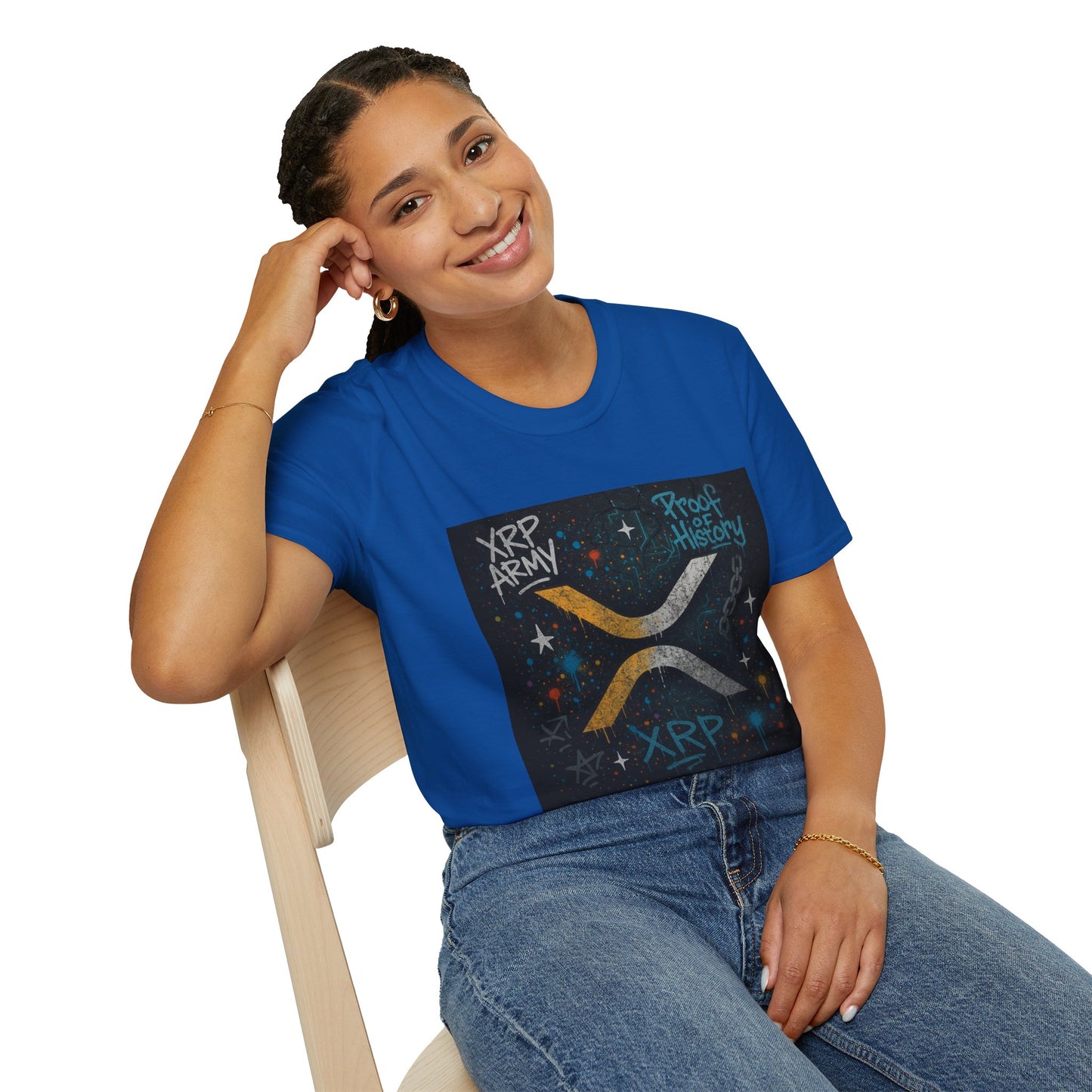 XRP Army Proof of History T-Shirt - Unisex Softstyle Tee for Crypto Enthusiasts, Gift for Blockchain Fans, Casual Wear, Crypto Merch