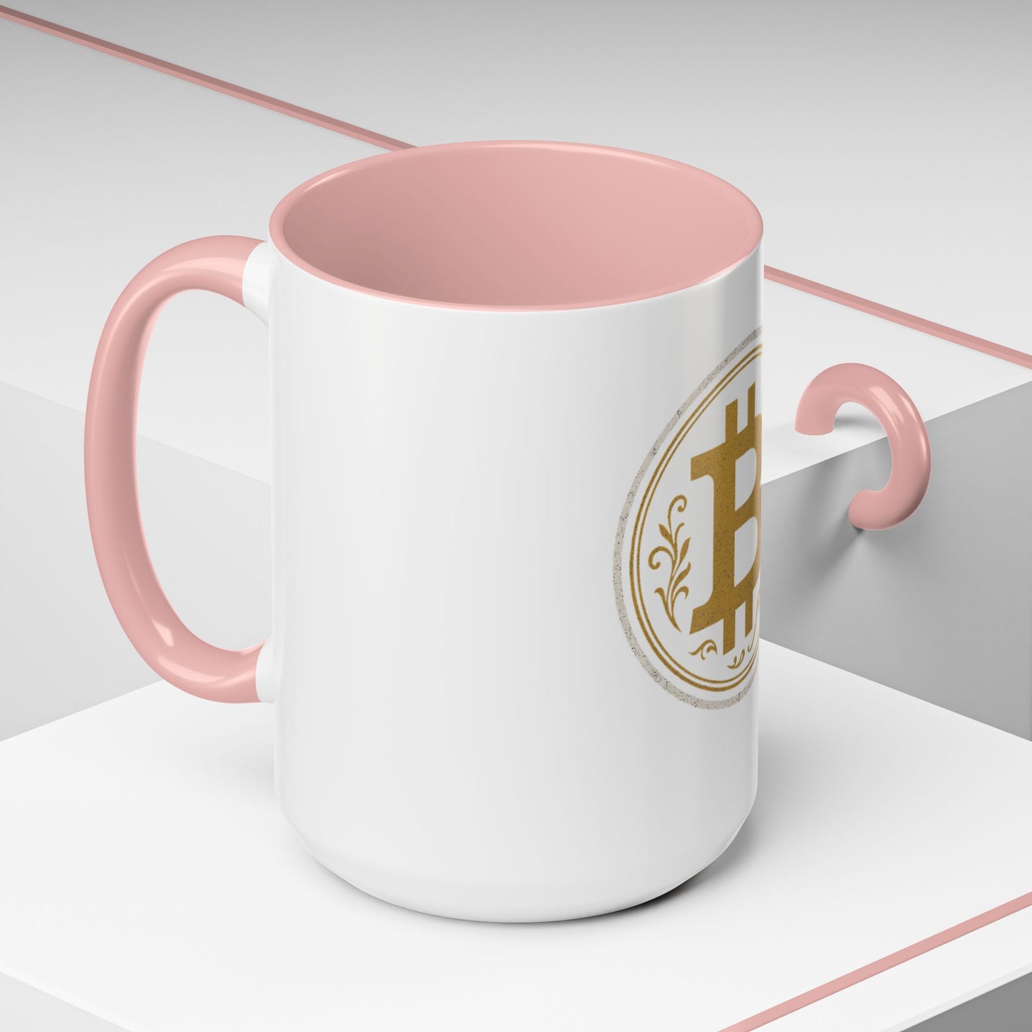 Bitcoin Accent Coffee Mug, Cryptocurrency Gift, Office Mug, Personalized Coffee Cup, Digital Currency Lover
