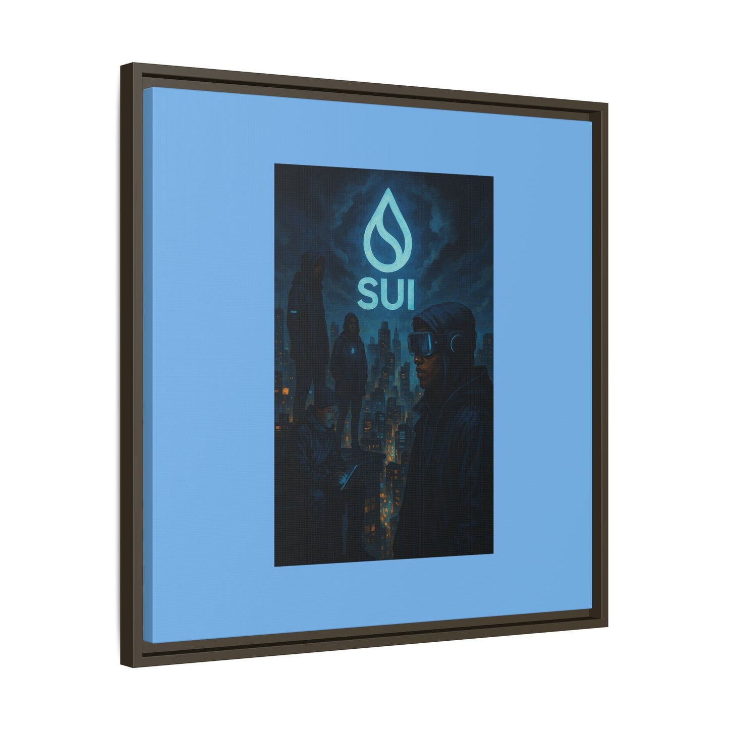 SUI Framed Canvas Art Print, Urban Art, Modern Wall Decor, Unique Gift for Art Lovers, Home or Office Decoration, SUI Design