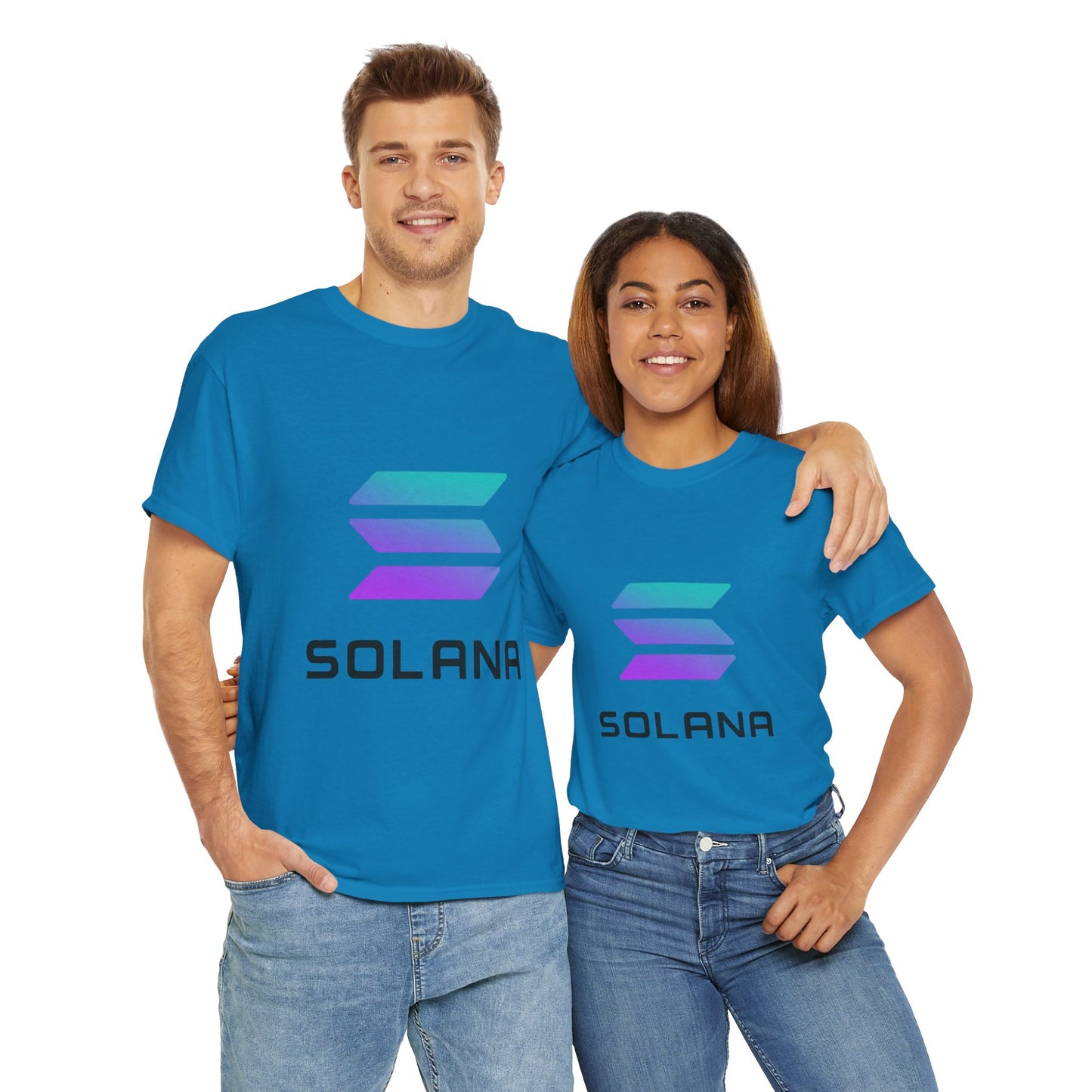 Solana Unisex Heavy Cotton Tee, Crypto Apparel, Gamer Shirt, Tech Enthusiast Wear, Unique Gift for Blockchain Lovers, Trending Fashion