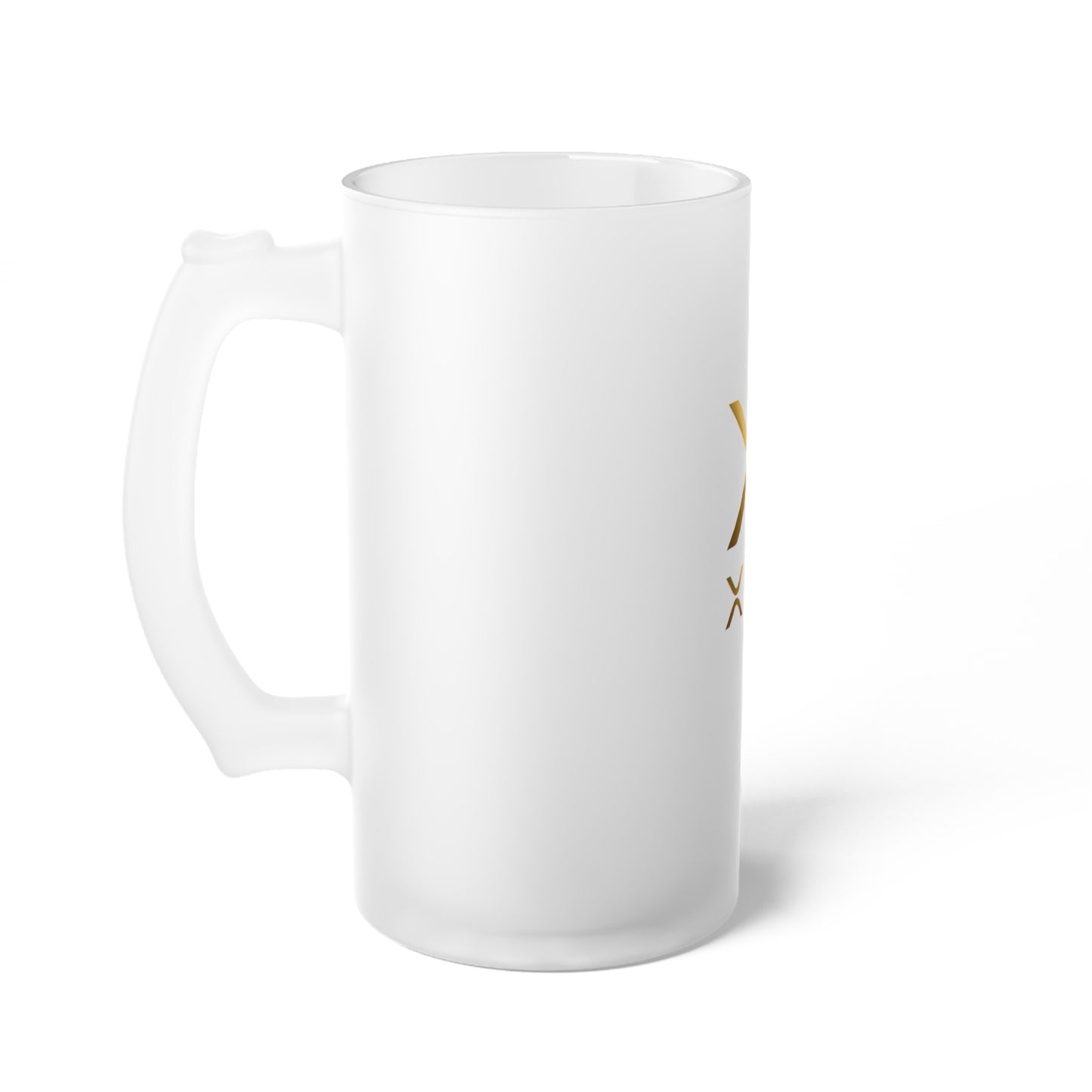 XRP Frosted Glass Beer Mug with XRP Logo - Perfect Gift for Cryptocurrency Enthusiasts, Craft Beer Lovers, Dad, Birthday, Holiday, Celebration