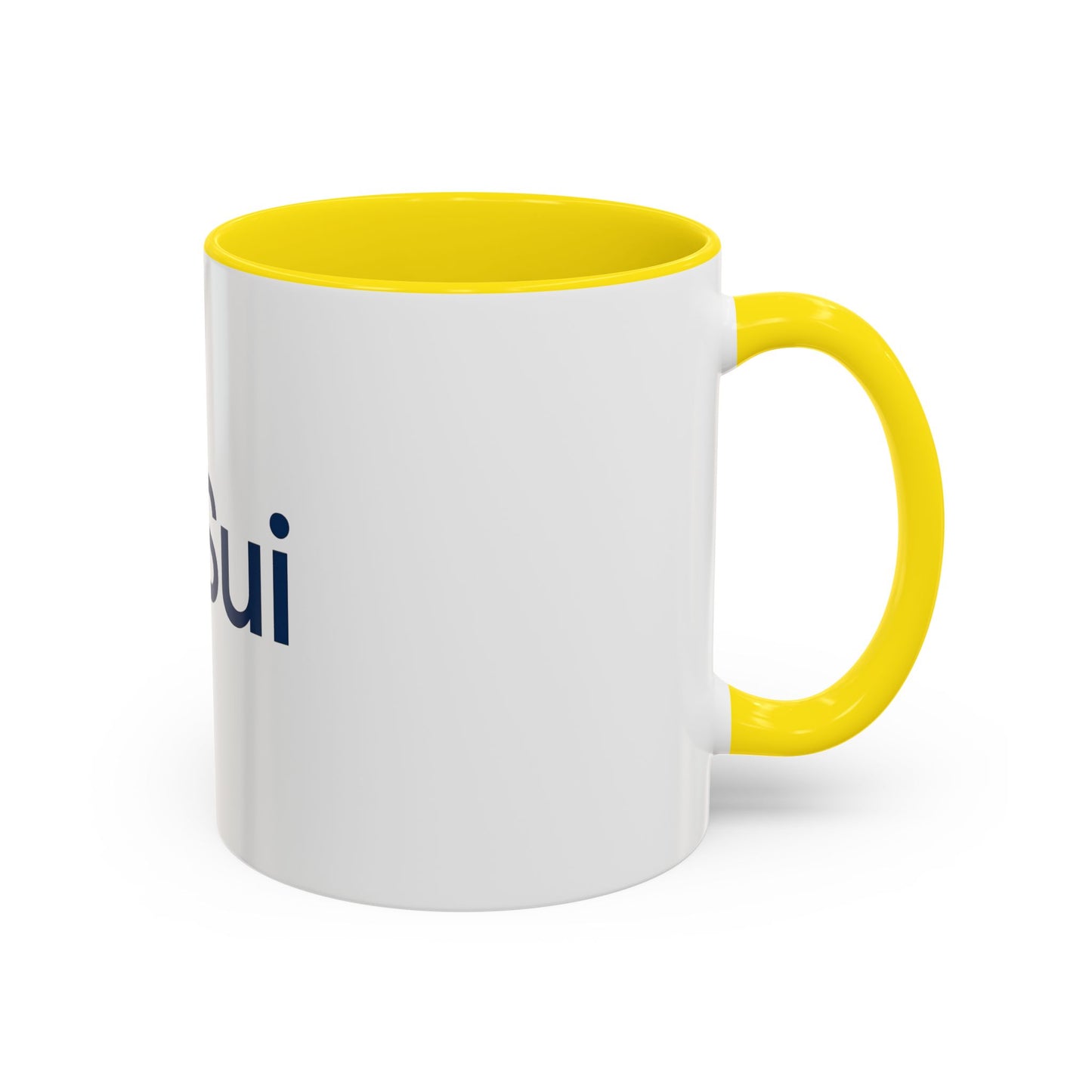 SUI Stylish Accent Coffee Mug - Unique Sui Logo Design, Perfect Gift for Coffee Lovers, Home, Office, or as a Fun Collectible