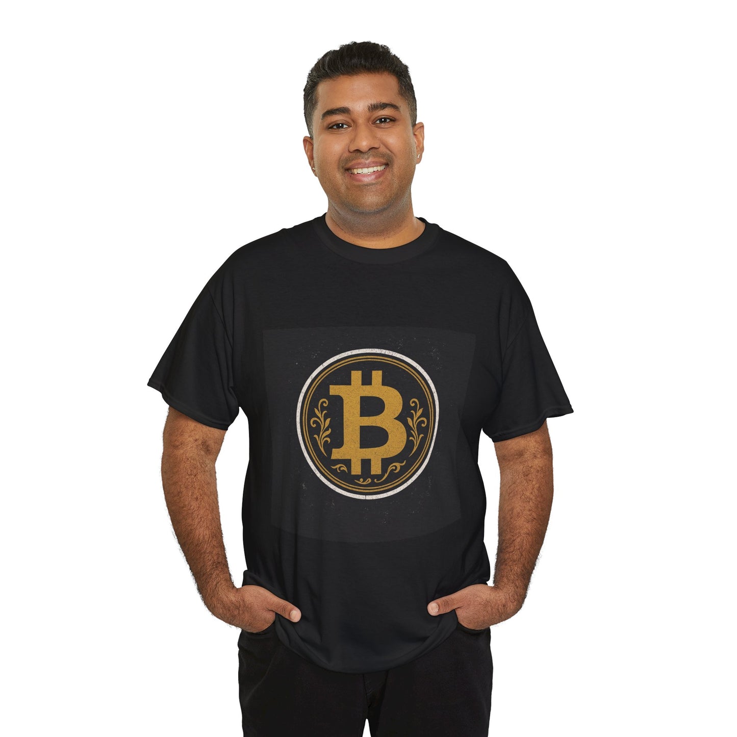 Bitcoin Graphic Tee, Unisex Heavy Cotton T-Shirt, Cryptocurrency Apparel, Bitcoin Lover Gift, Trendy Bitcoin Shirt
