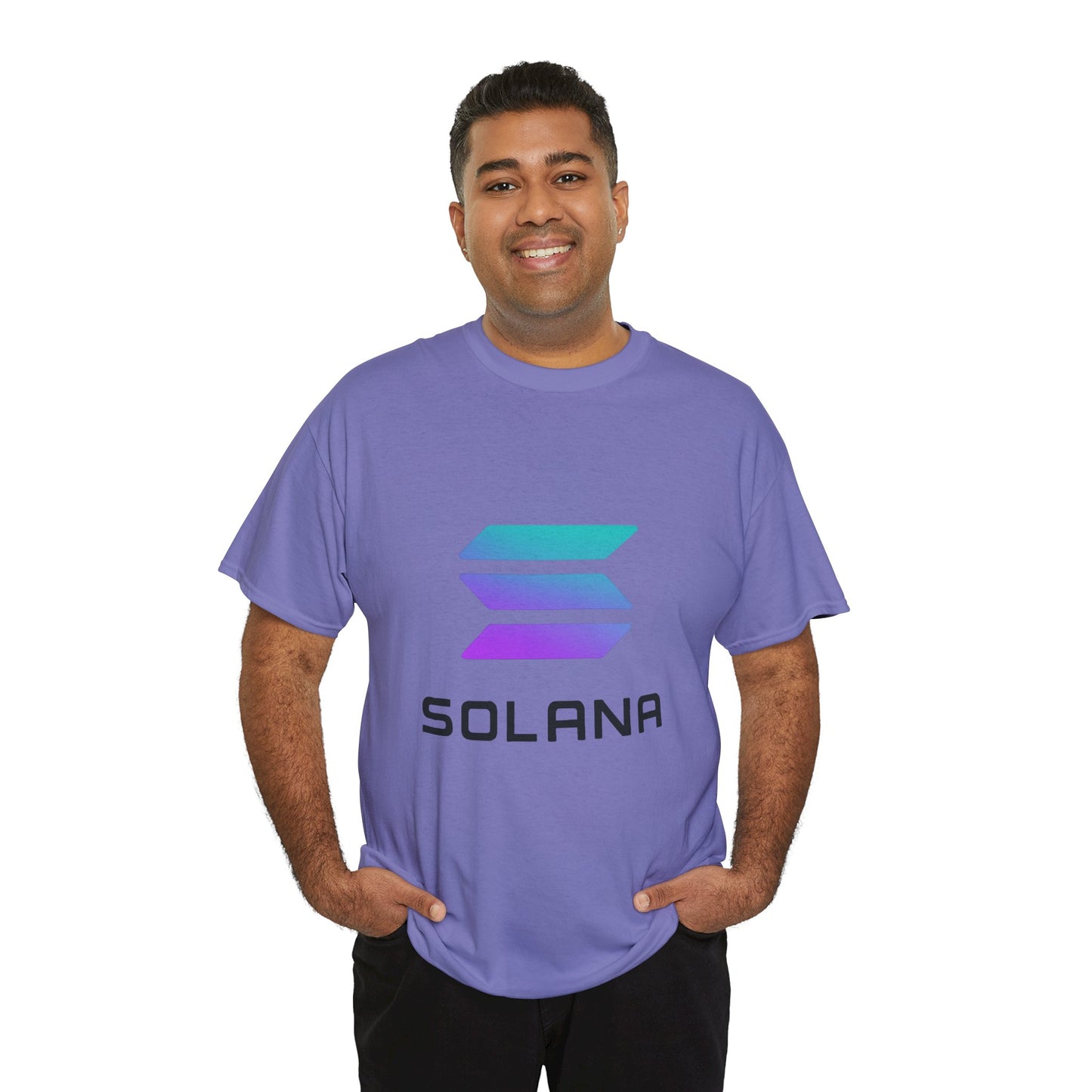Solana Unisex Heavy Cotton Tee, Crypto Apparel, Gamer Shirt, Tech Enthusiast Wear, Unique Gift for Blockchain Lovers, Trending Fashion