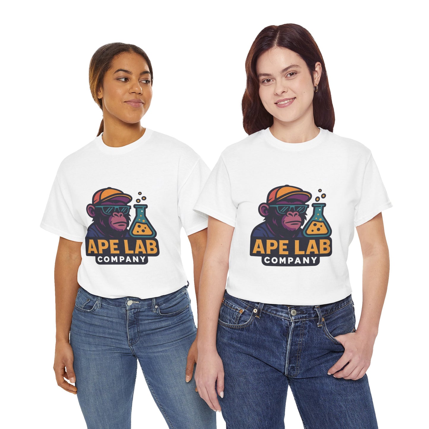Ape Lab Company Unisex Heavy Cotton Tee - Fun and Stylish Tee for Science Lovers, Perfect for Casual Wear, Gifts, Birthdays, and Parties