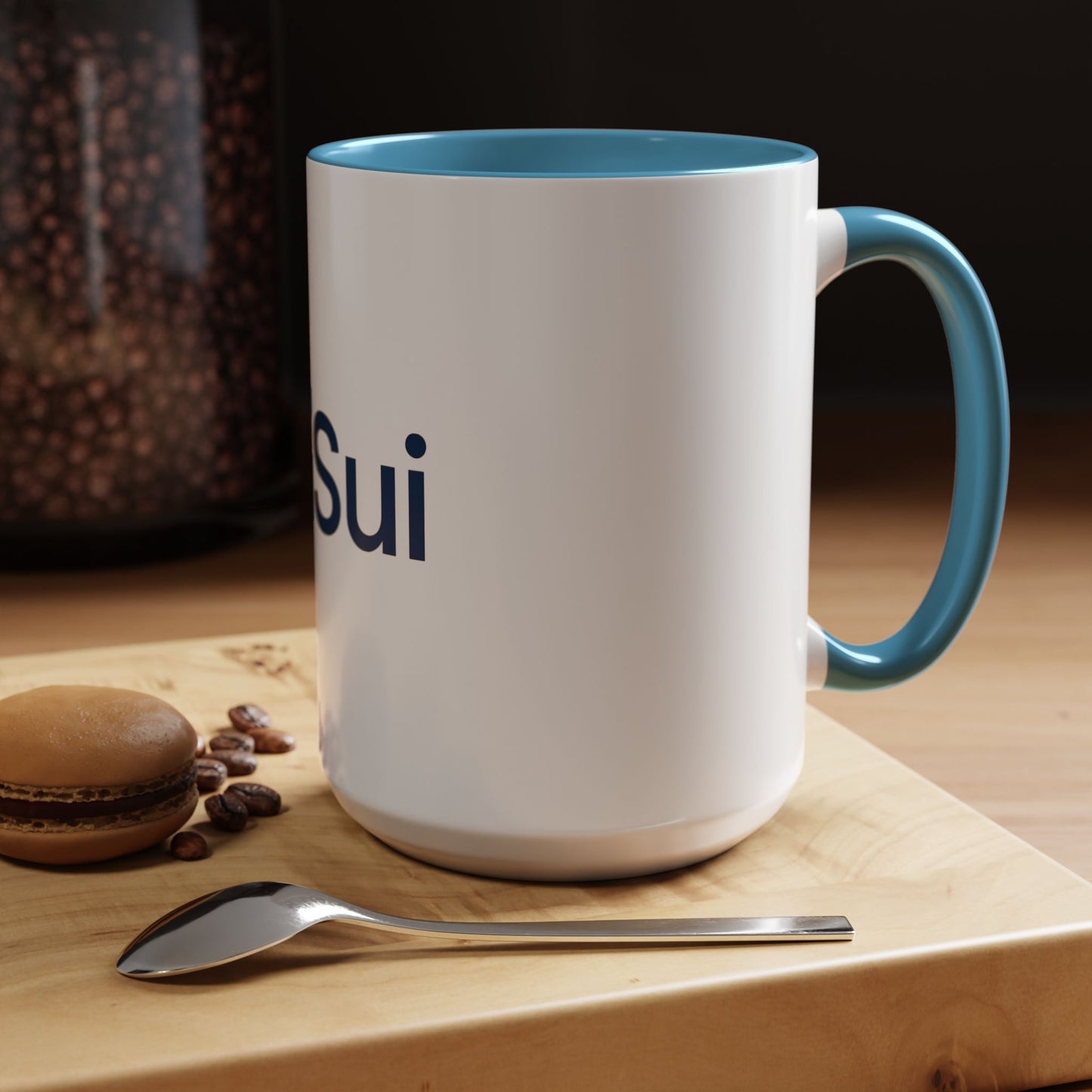 SUI Stylish Accent Coffee Mug - Unique Sui Logo Design, Perfect Gift for Coffee Lovers, Home, Office, or as a Fun Collectible