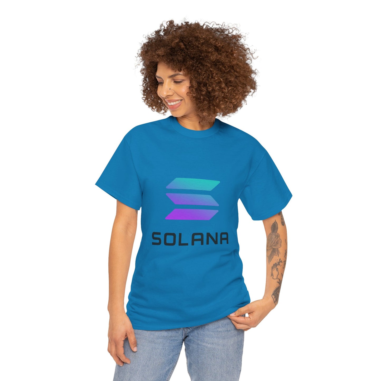 Solana Unisex Heavy Cotton Tee, Crypto Apparel, Gamer Shirt, Tech Enthusiast Wear, Unique Gift for Blockchain Lovers, Trending Fashion