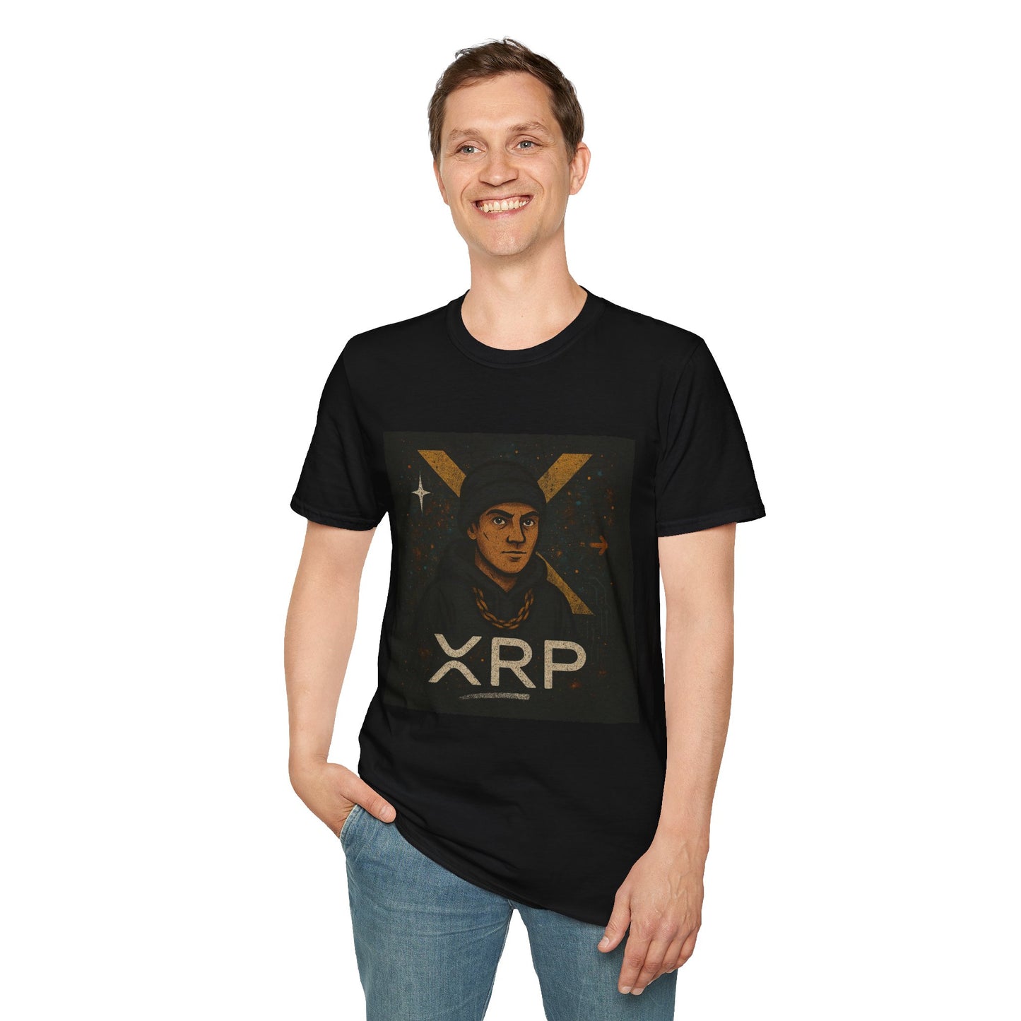 Crypto Art Unisex T-Shirt, XRP Shirt, Digital Currency Gift, Trendy Tee for Men & Women, Retro Style Fashion, Blockchain Enthusiast