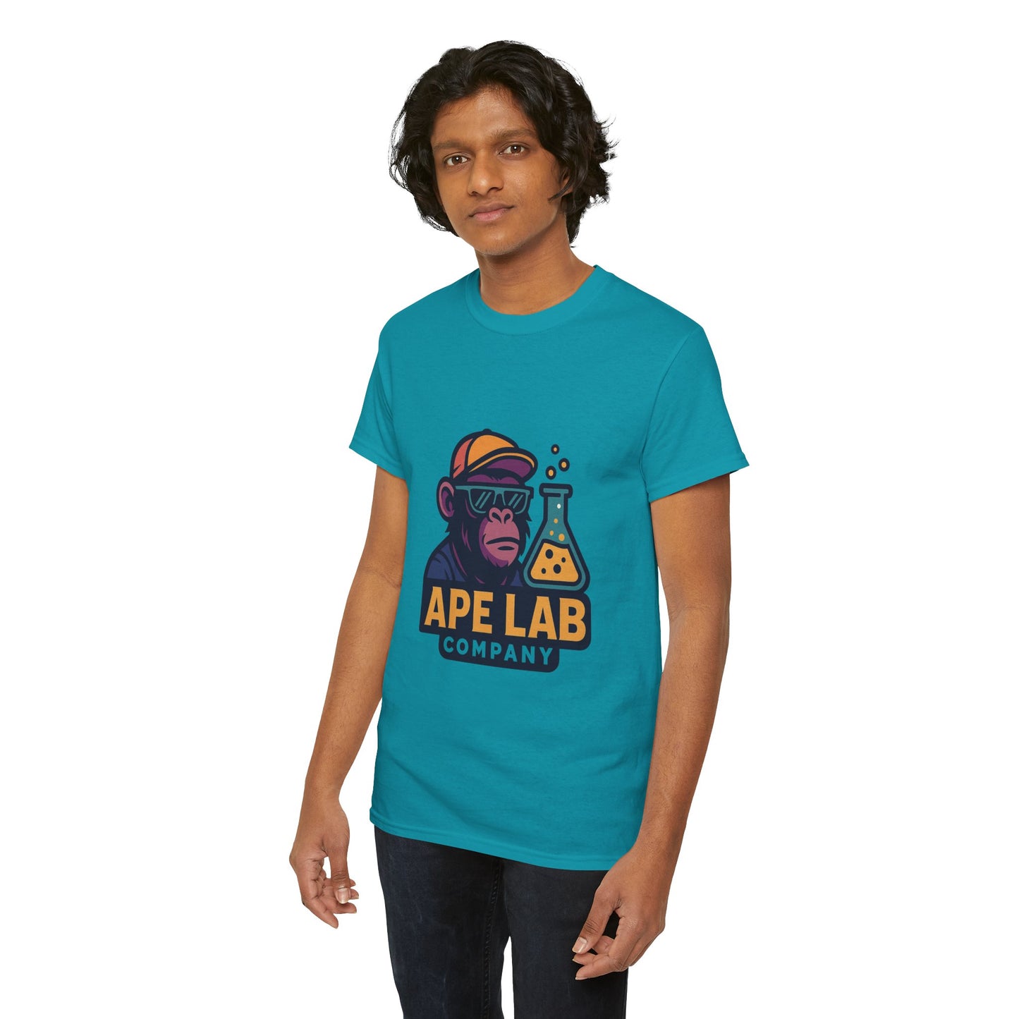 Ape Lab Company Unisex Heavy Cotton Tee - Fun and Stylish Tee for Science Lovers, Perfect for Casual Wear, Gifts, Birthdays, and Parties