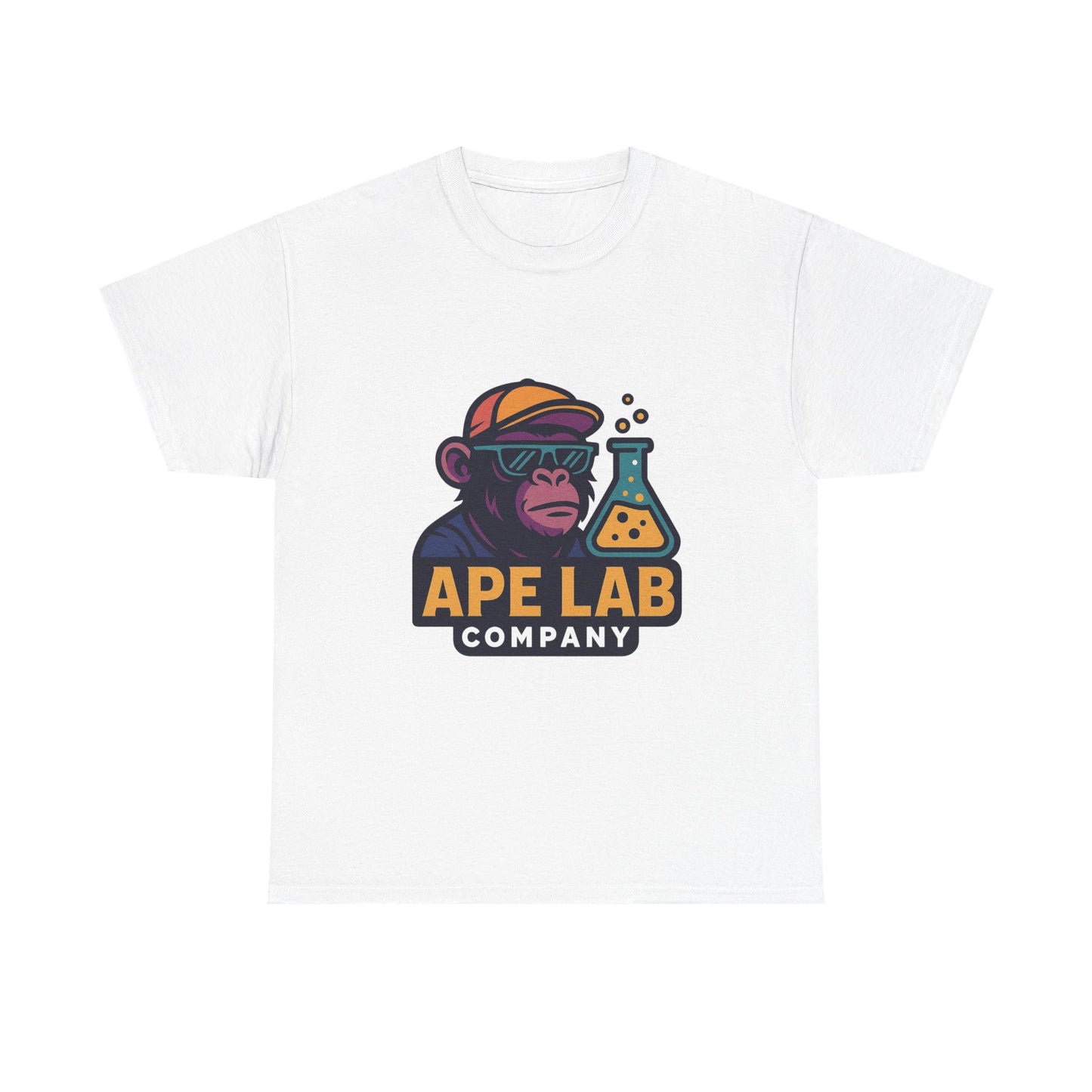 Ape Lab Company Unisex Heavy Cotton Tee - Fun and Stylish Tee for Science Lovers, Perfect for Casual Wear, Gifts, Birthdays, and Parties