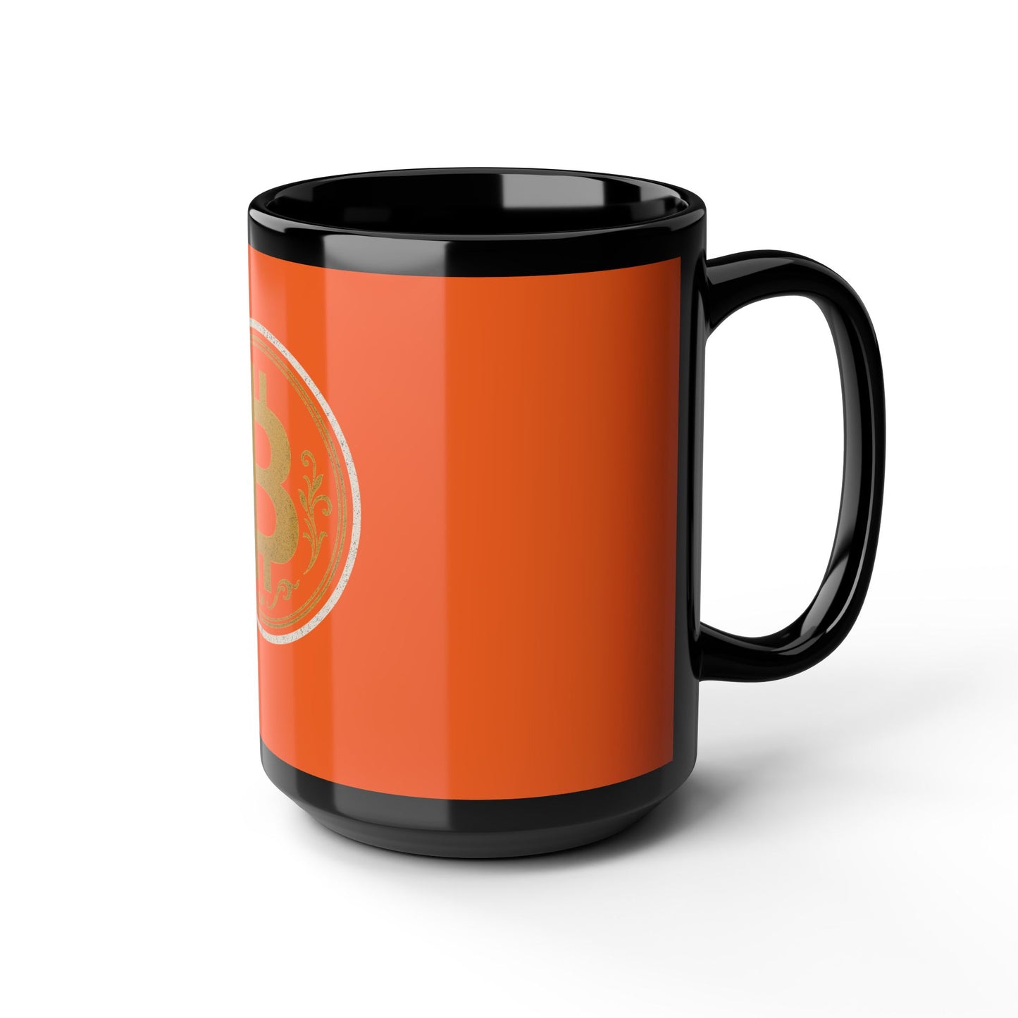 Bitcoin-Themed Black Mug: Perfect for Crypto Lovers, Coffee Enthusiasts, Gifts, Home Office Decor, and Celebrations