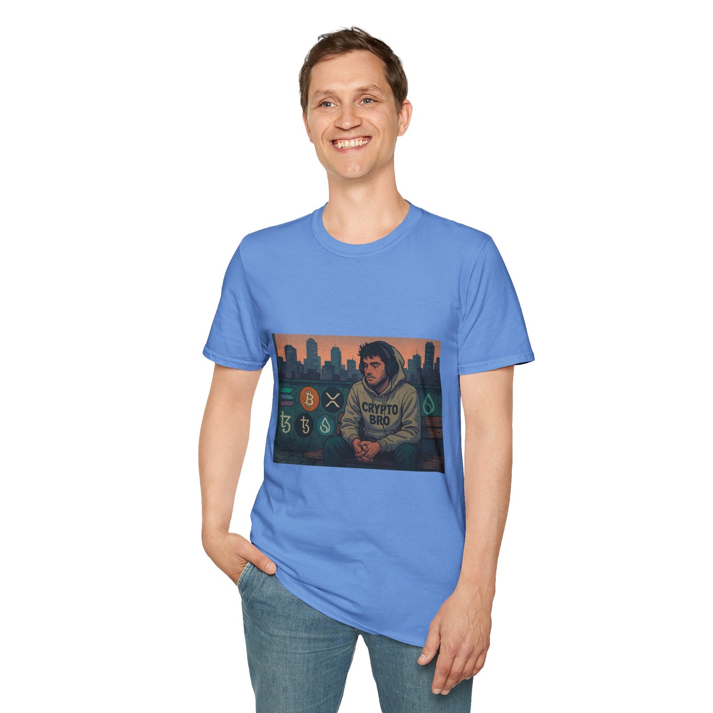 Crypto Vibes Unisex Softstyle T-Shirt | Trendy Graphic Tee for Crypto Enthusiasts, Perfect Gift for Tech Lovers, Casual Wear