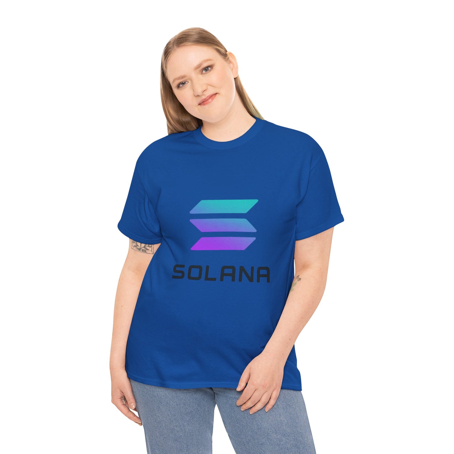 Solana Unisex Heavy Cotton Tee, Crypto Apparel, Gamer Shirt, Tech Enthusiast Wear, Unique Gift for Blockchain Lovers, Trending Fashion