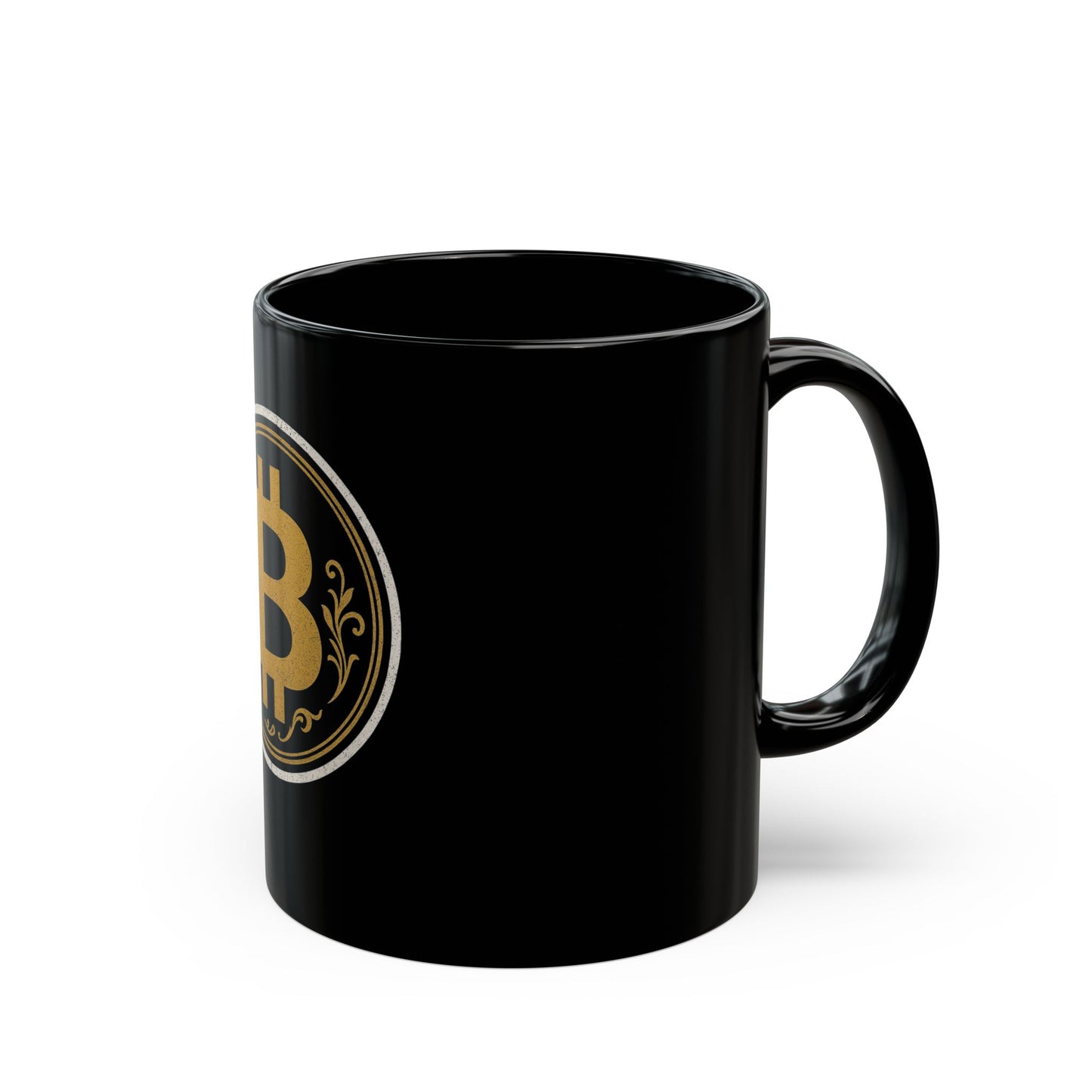 Bitcoin Black Mug - Perfect Gift for Crypto Enthusiasts, Coffee Lovers, Unique Promotional Item, Collector's Mug, Blockchain Lover's Cup
