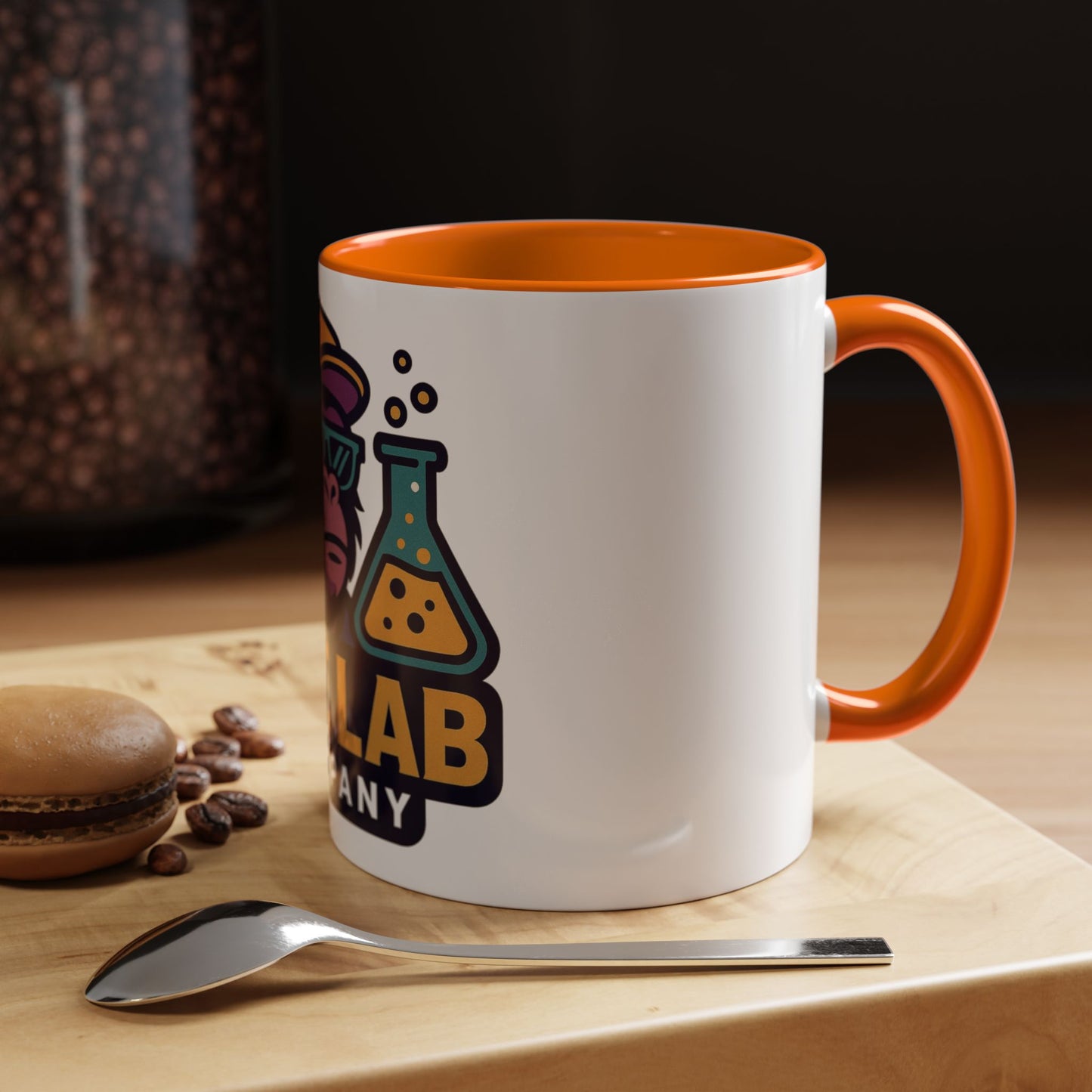 Ape Lab Accent Coffee Mug, Unique Gift, Scientist Drinkware, Birthday, Instant Collection, Office Decor, Customizable Design