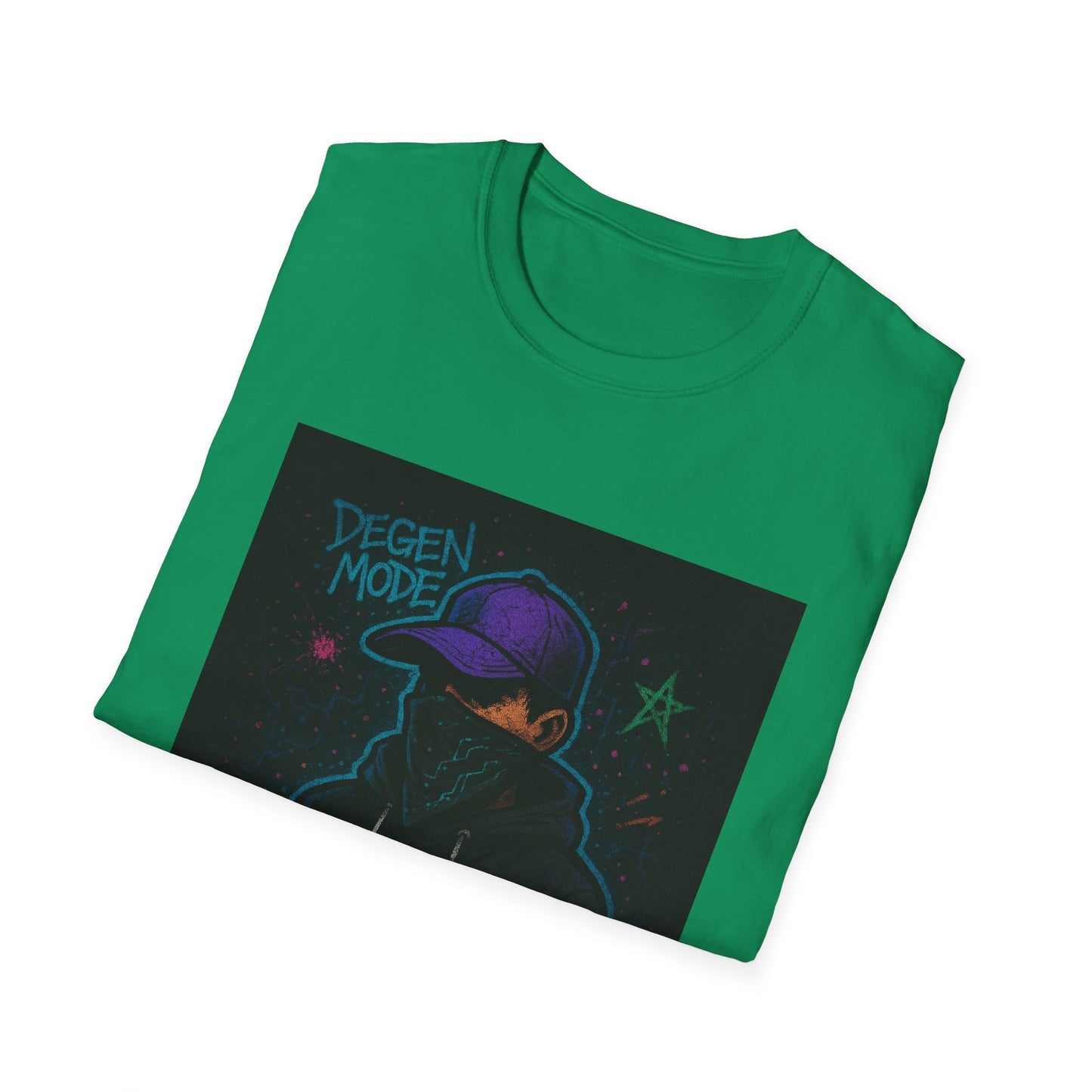 Degen Mode Graphic T-Shirt, Unisex Streetwear Tee, Cool Casual Outfit, Crypto Enthusiast Gift, NFT Fashion Top