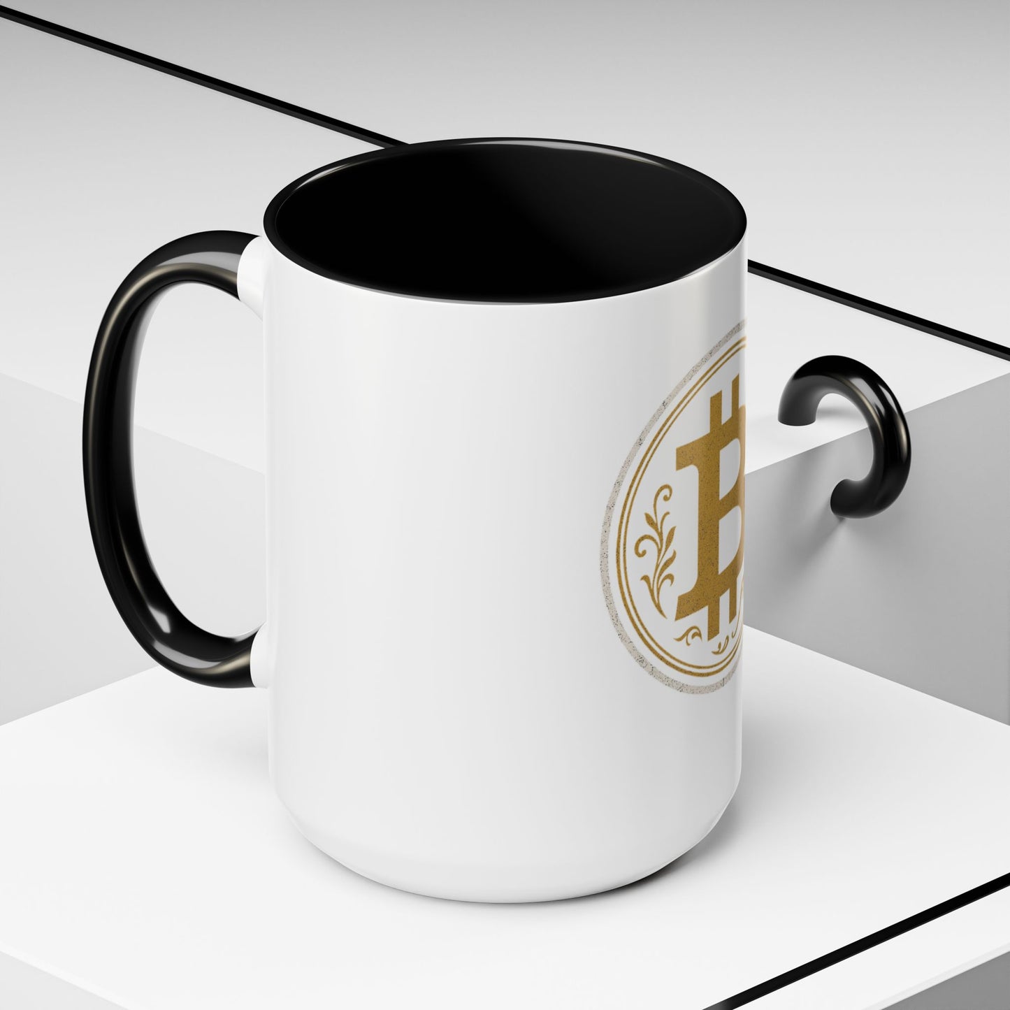 Bitcoin Accent Coffee Mug, Cryptocurrency Gift, Office Mug, Personalized Coffee Cup, Digital Currency Lover