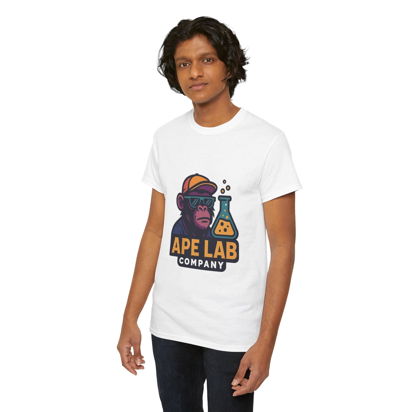 Ape Lab Company Unisex Heavy Cotton Tee - Fun and Stylish Tee for Science Lovers, Perfect for Casual Wear, Gifts, Birthdays, and Parties