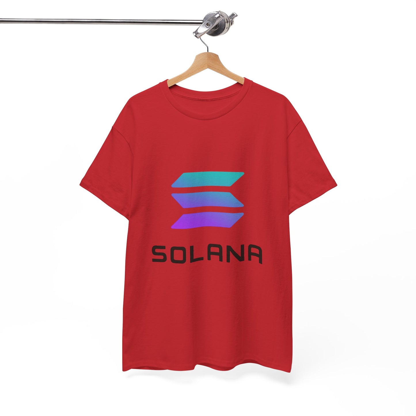 Solana Unisex Heavy Cotton Tee, Crypto Apparel, Gamer Shirt, Tech Enthusiast Wear, Unique Gift for Blockchain Lovers, Trending Fashion