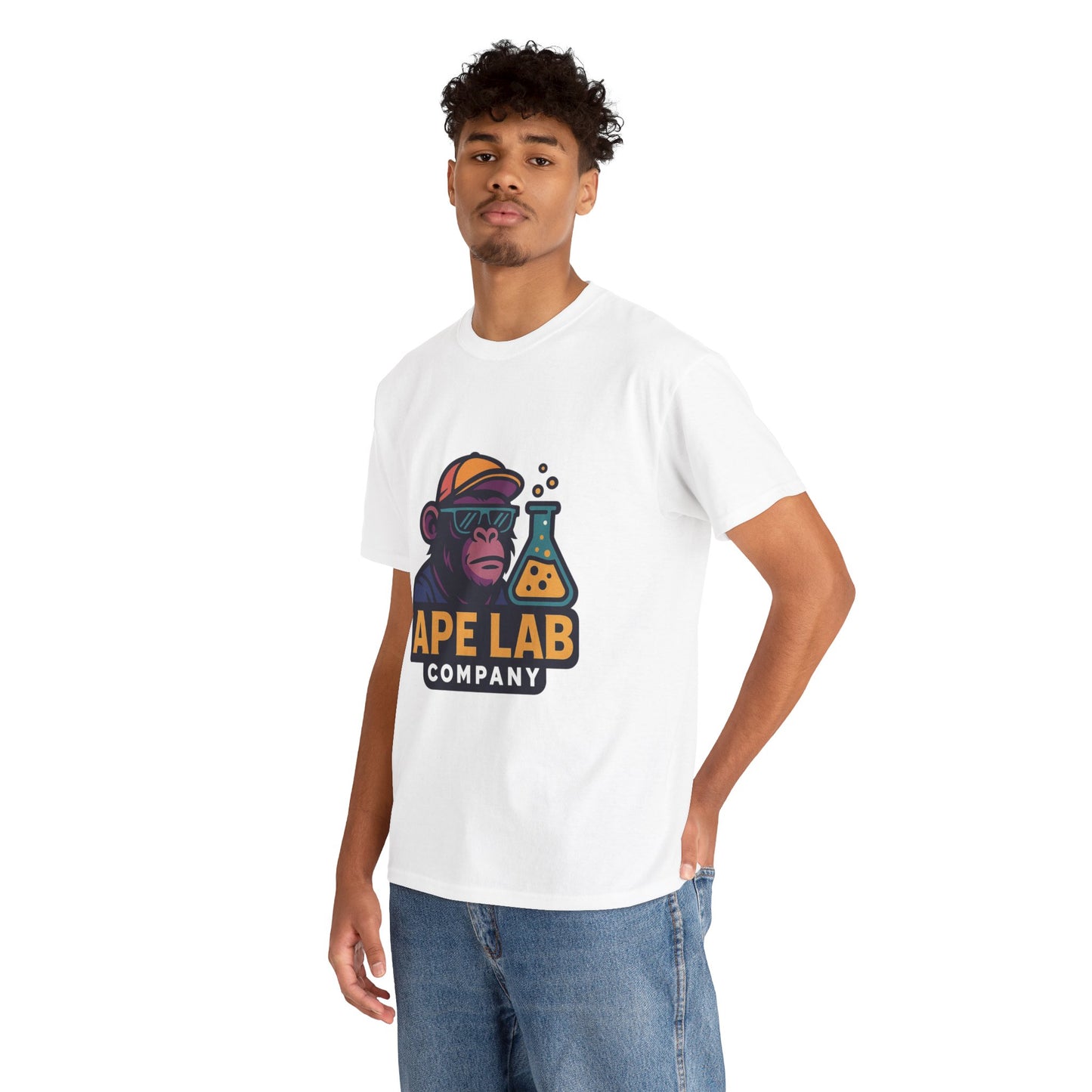 Ape Lab Company Unisex Heavy Cotton Tee - Fun and Stylish Tee for Science Lovers, Perfect for Casual Wear, Gifts, Birthdays, and Parties