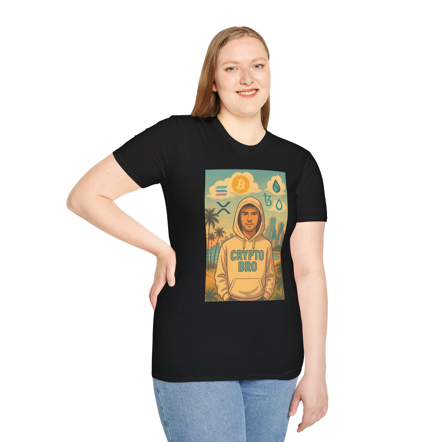 Crypto Bro Miami Unisex Softstyle T-Shirt