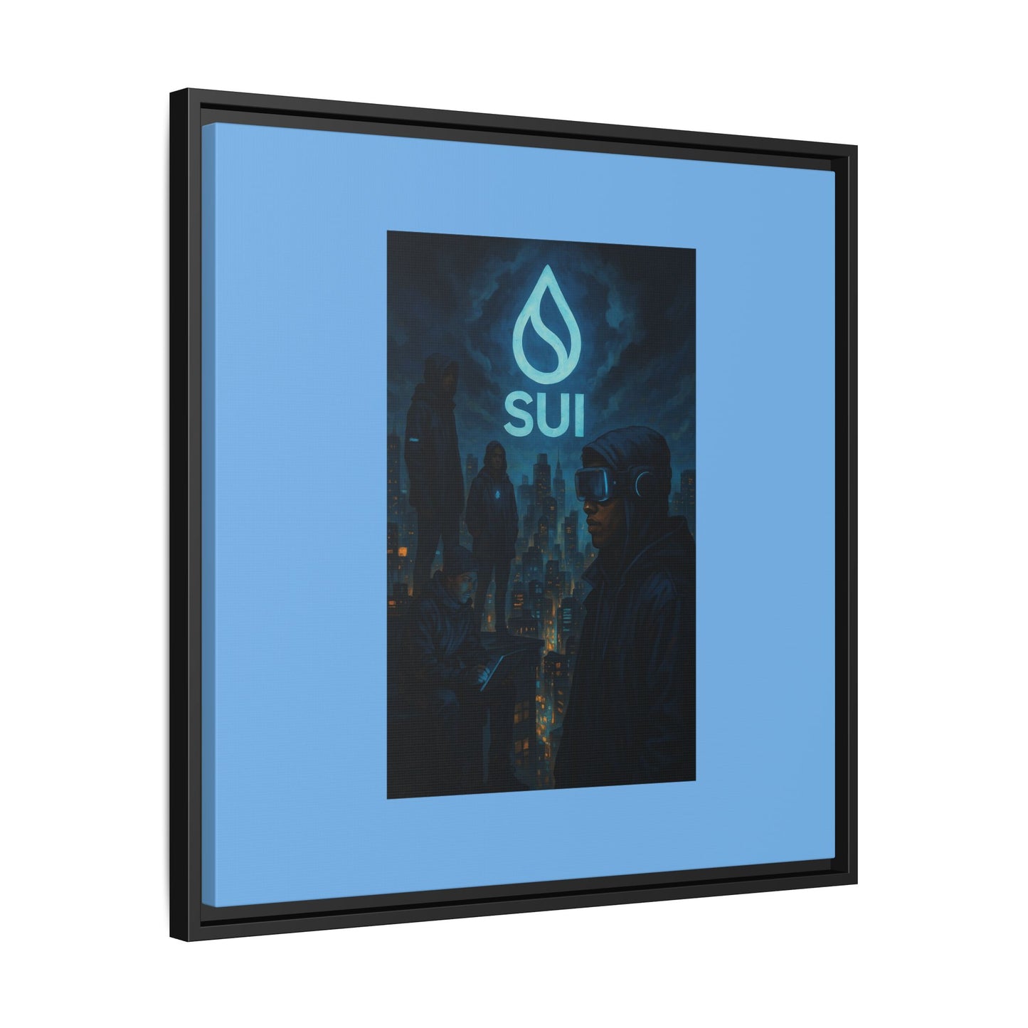 SUI Framed Canvas Art Print, Urban Art, Modern Wall Decor, Unique Gift for Art Lovers, Home or Office Decoration, SUI Design