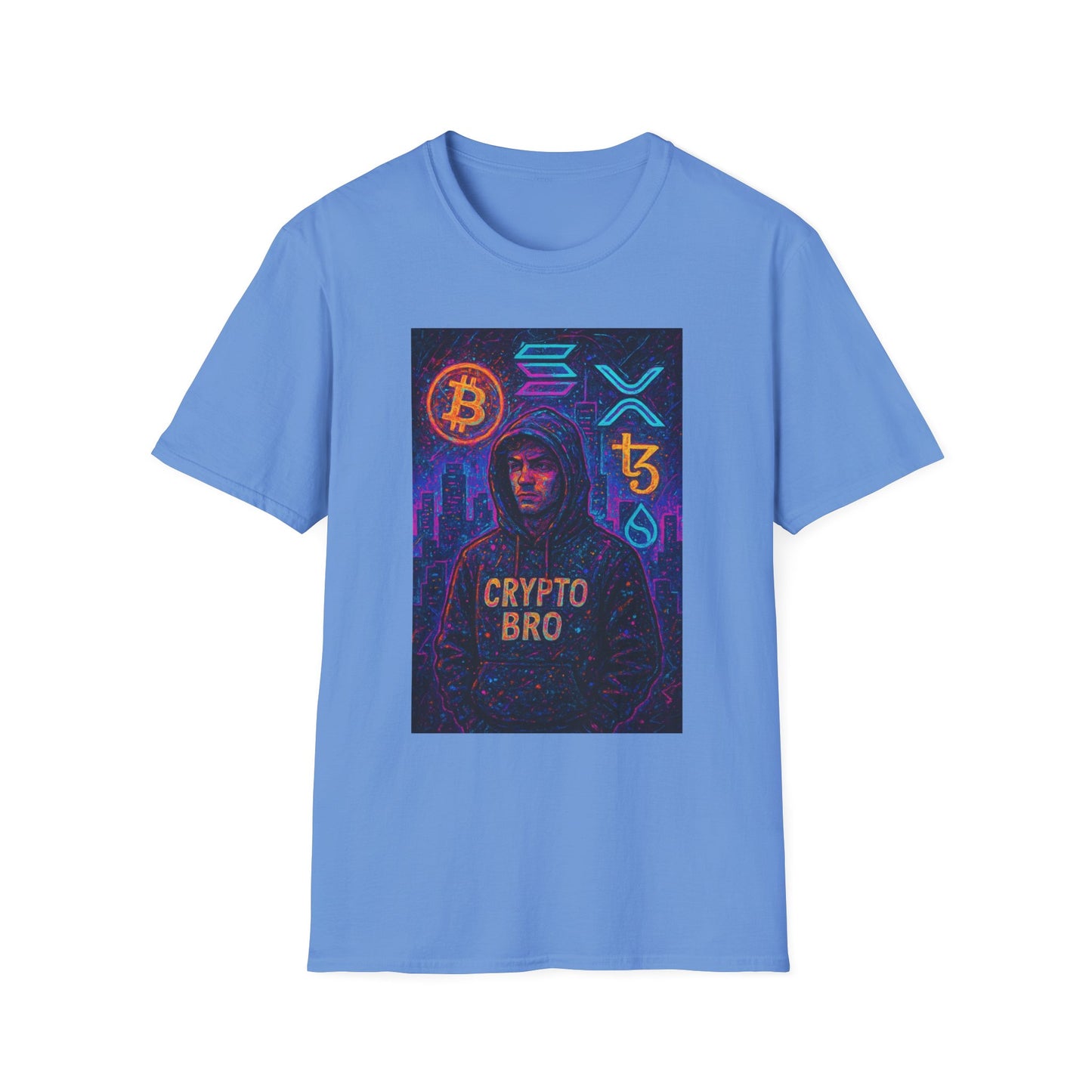 Crypto Bro Unisex Softstyle T-Shirt, Cryptocurrency Apparel, Blockchain Fashion, Gamer T-Shirt, Tech Enthusiast Gift