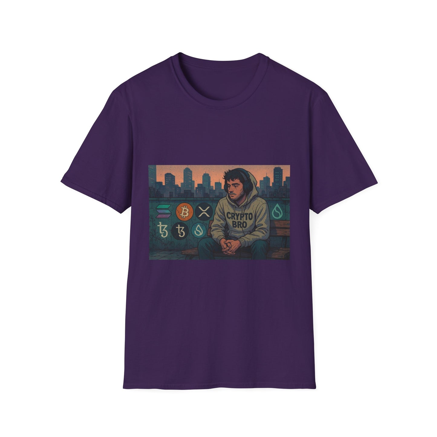 Crypto Vibes Unisex Softstyle T-Shirt | Trendy Graphic Tee for Crypto Enthusiasts, Perfect Gift for Tech Lovers, Casual Wear