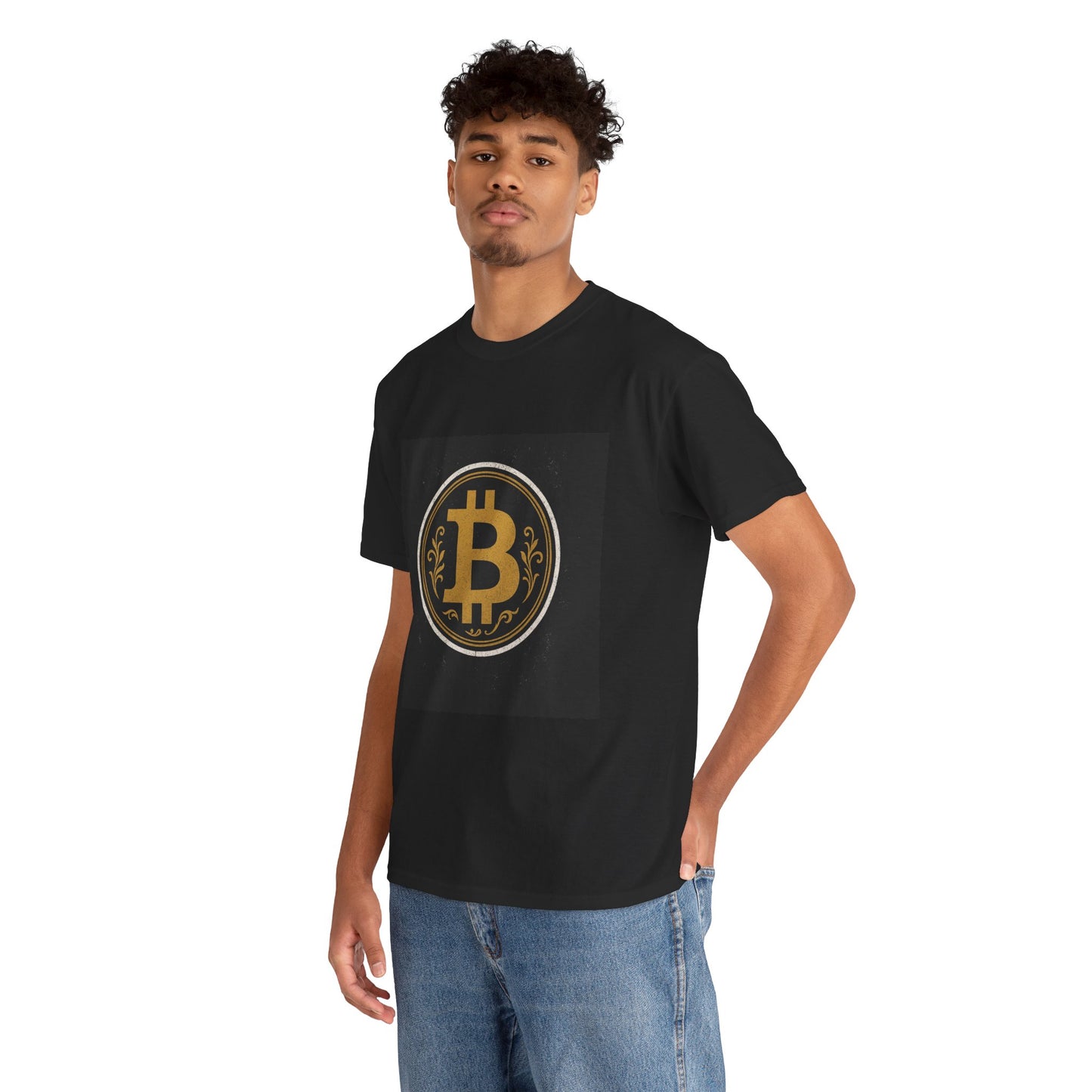 Bitcoin Graphic Tee, Unisex Heavy Cotton T-Shirt, Cryptocurrency Apparel, Bitcoin Lover Gift, Trendy Bitcoin Shirt