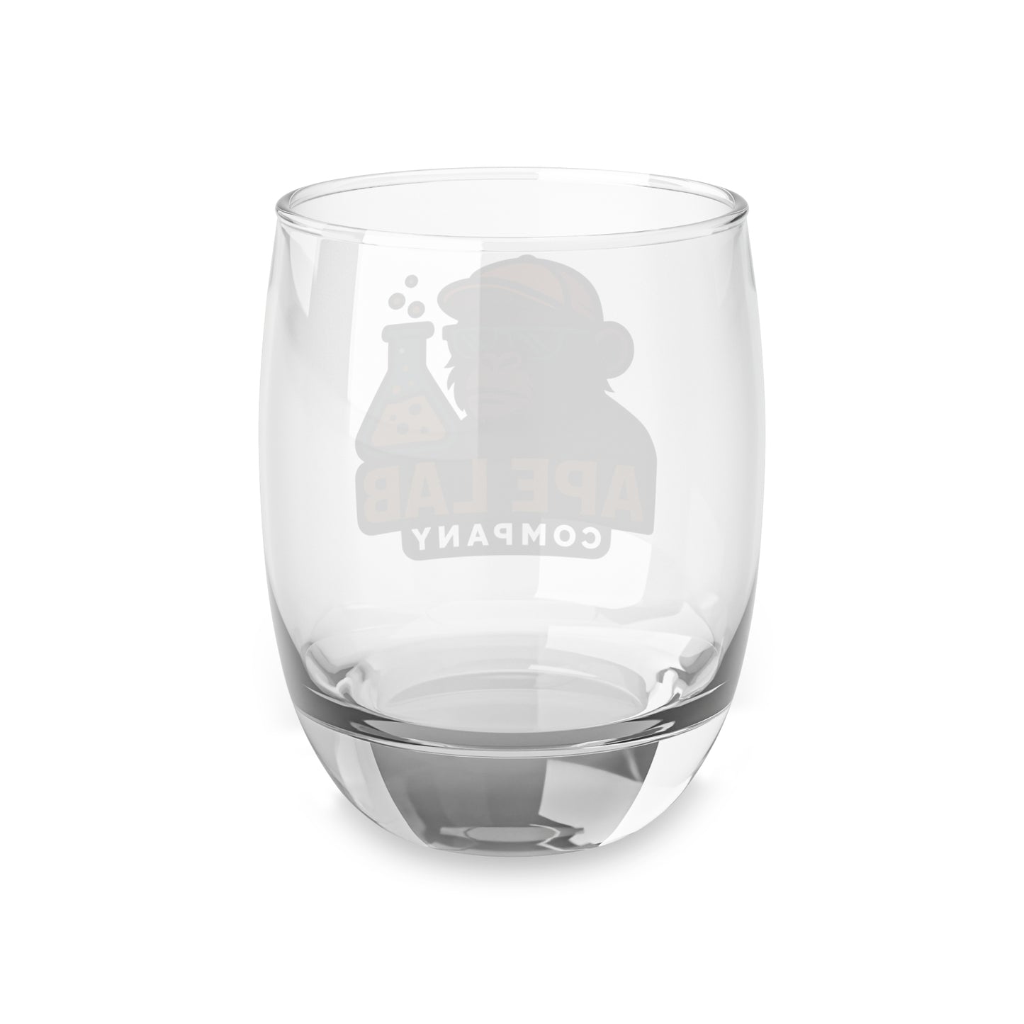 Whiskey Glass with Ape Lab Design, Fun Gift for Science Lovers, Unique Barware, Perfect for Birthdays, Home Bar Decor, Custom Drinkware