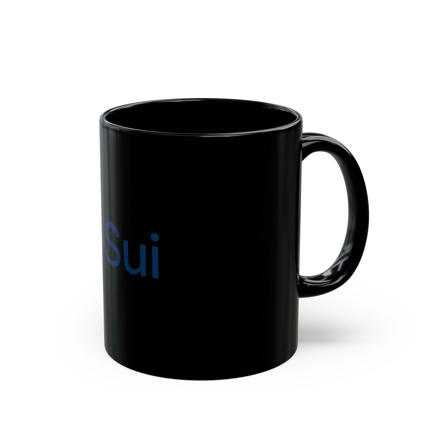 SUI Black Ceramic Mug with 'Sui' Logo - Perfect Gift for Coffee Lovers, Tea Drinkers, Office Use, Birthdays, Housewarming