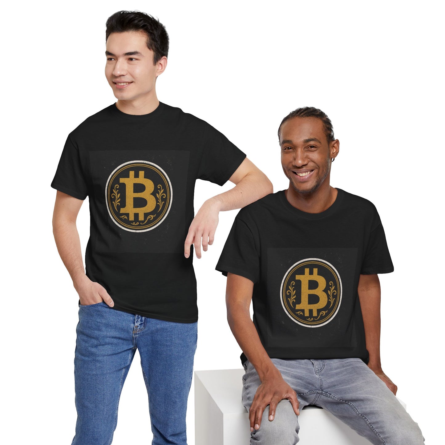 Bitcoin Graphic Tee, Unisex Heavy Cotton T-Shirt, Cryptocurrency Apparel, Bitcoin Lover Gift, Trendy Bitcoin Shirt