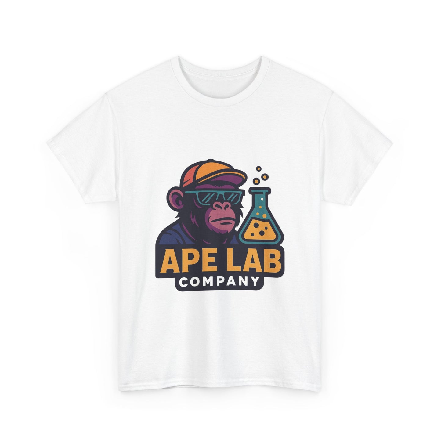 Ape Lab Company Unisex Heavy Cotton Tee - Fun and Stylish Tee for Science Lovers, Perfect for Casual Wear, Gifts, Birthdays, and Parties