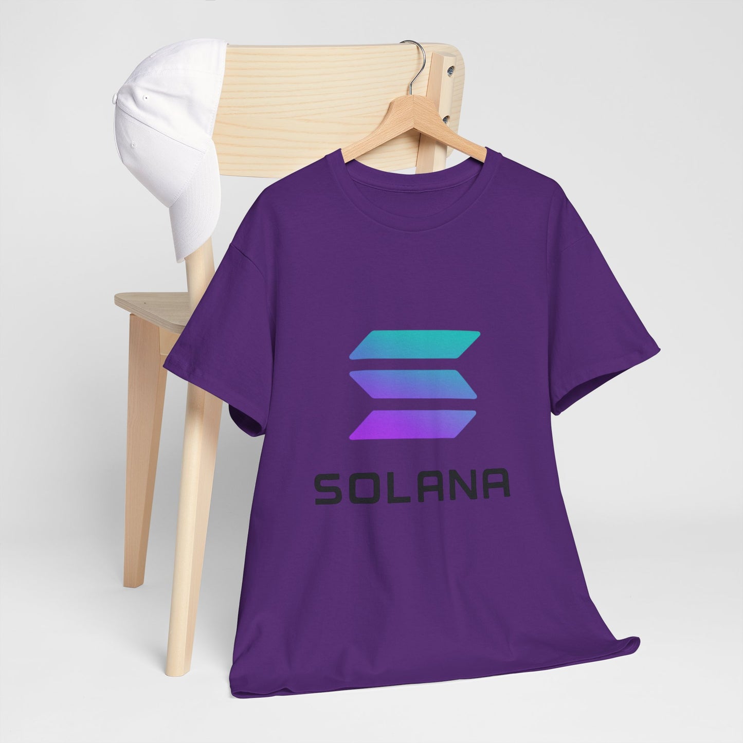 Solana Unisex Heavy Cotton Tee, Crypto Apparel, Gamer Shirt, Tech Enthusiast Wear, Unique Gift for Blockchain Lovers, Trending Fashion