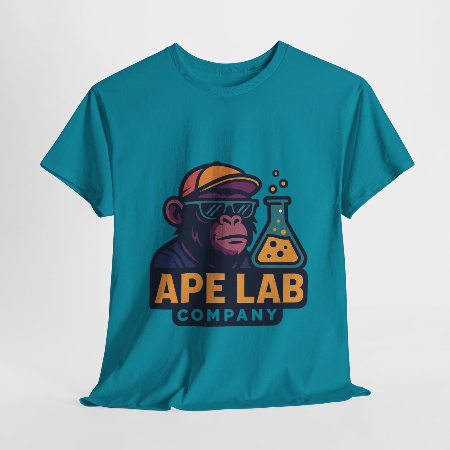 Ape Lab Company Unisex Heavy Cotton Tee - Fun and Stylish Tee for Science Lovers, Perfect for Casual Wear, Gifts, Birthdays, and Parties