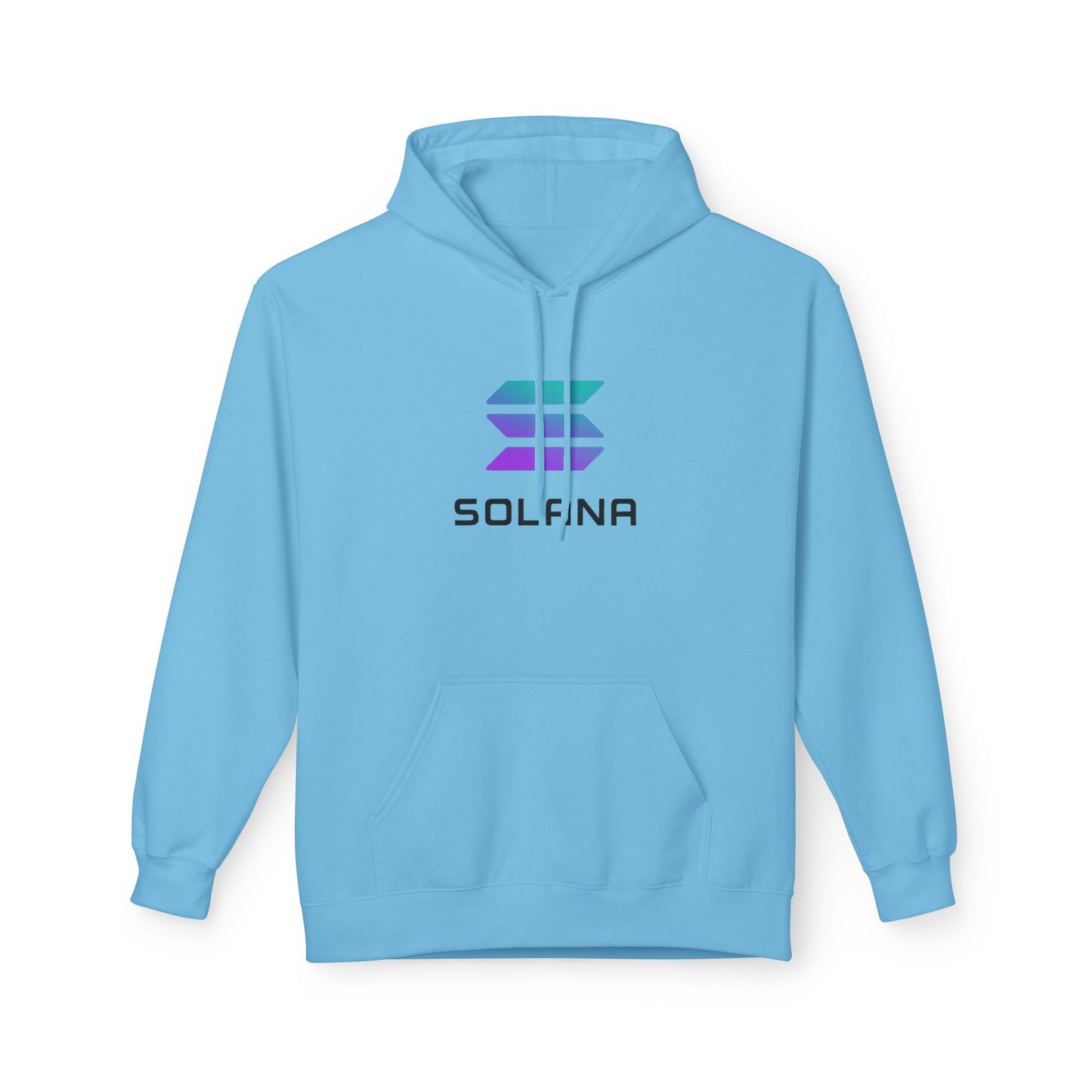 Solana Logo Fleece Hoodie | Cozy Midweight Sweatshirt for Fans, Unisex Gift, Casual Wear, Tech Enthusiast Apparel
