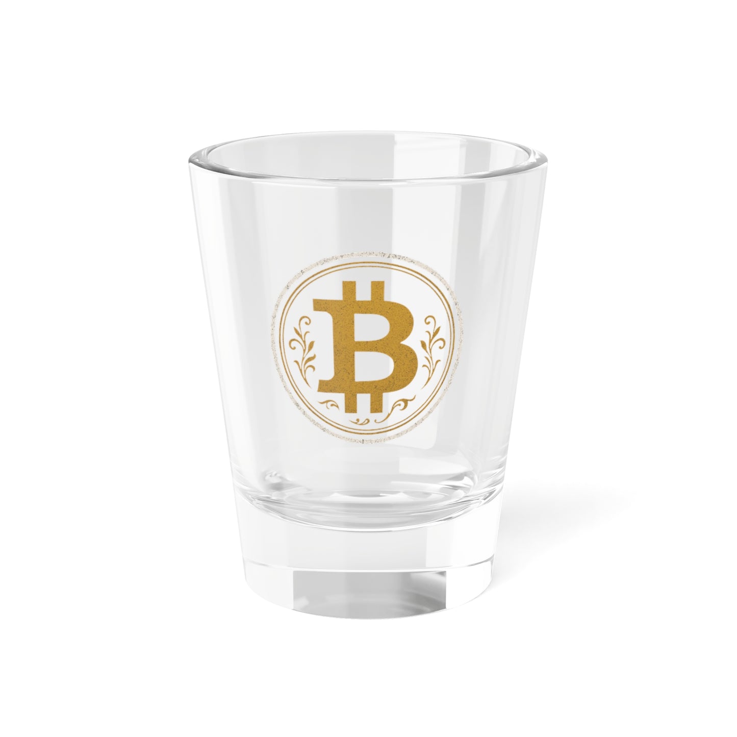 Bitcoin Shot Glass, 1.5oz - Unique Gift for Crypto Enthusiasts, Party Favor, Barware, Collectible, Cheers to Cryptocurrency