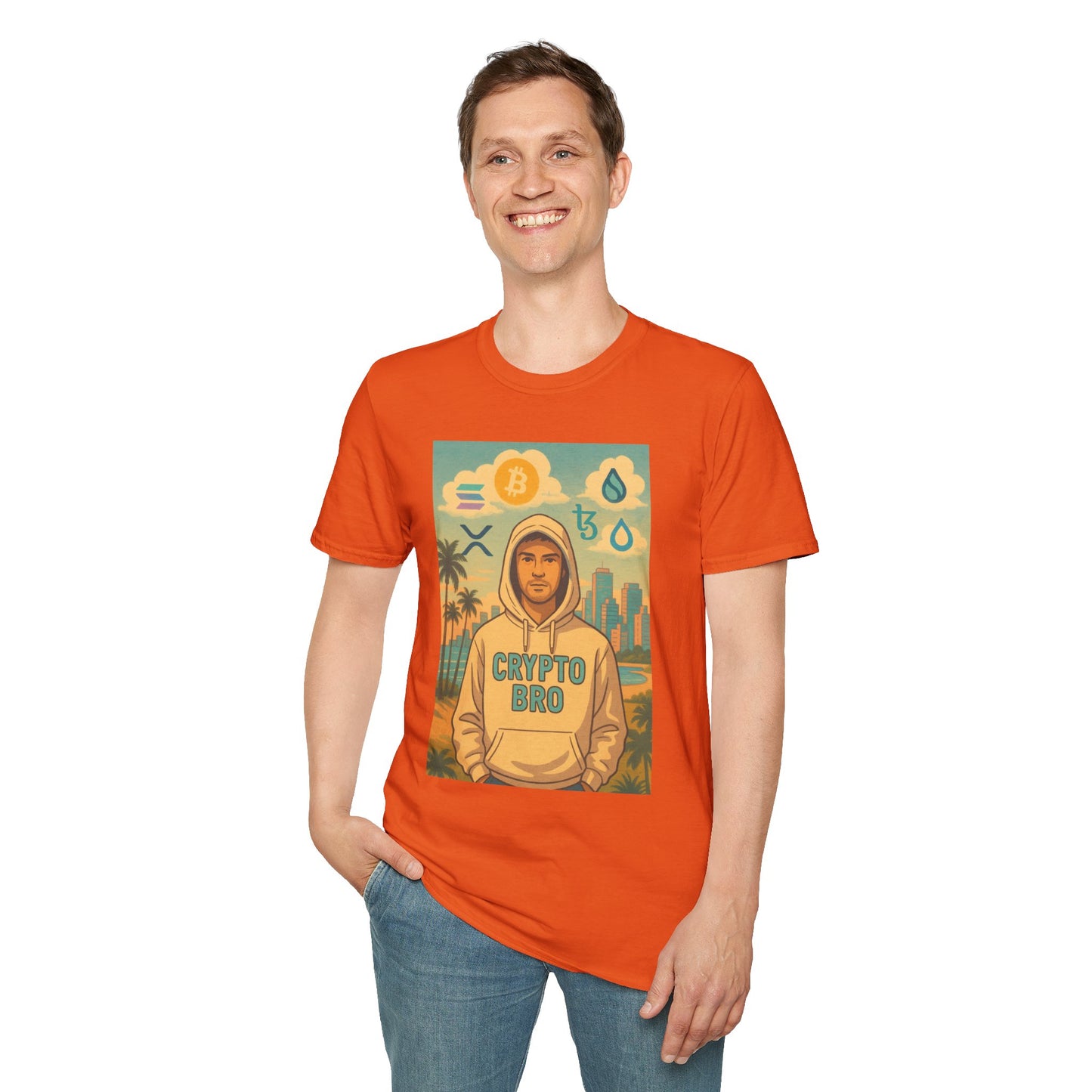 Crypto Bro Miami Unisex Softstyle T-Shirt