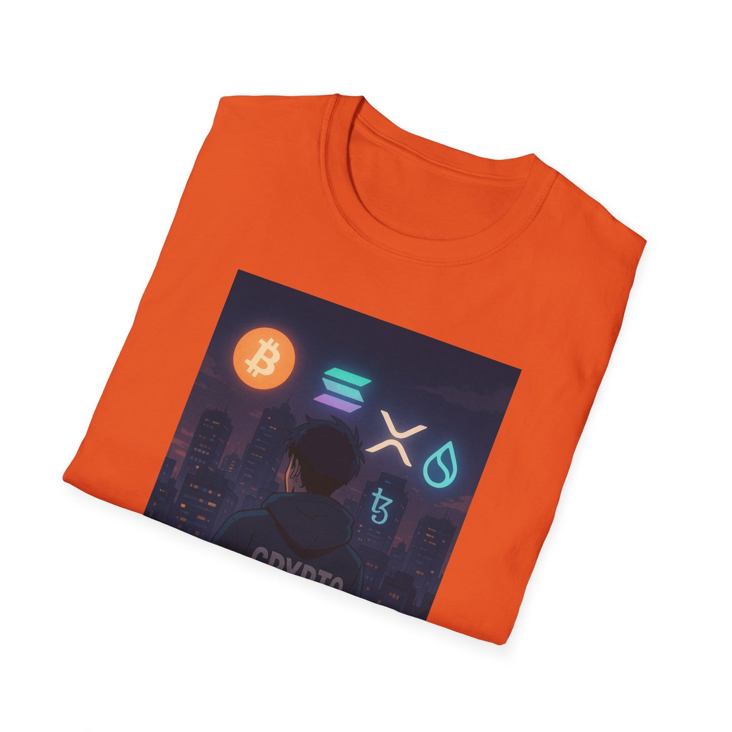 Crypto Bro Unisex Softstyle T-Shirt, Retro Gamer Apparel, Cryptocurrency Gift, Stylish Casual Wear, Graphic Tee for Men and Women