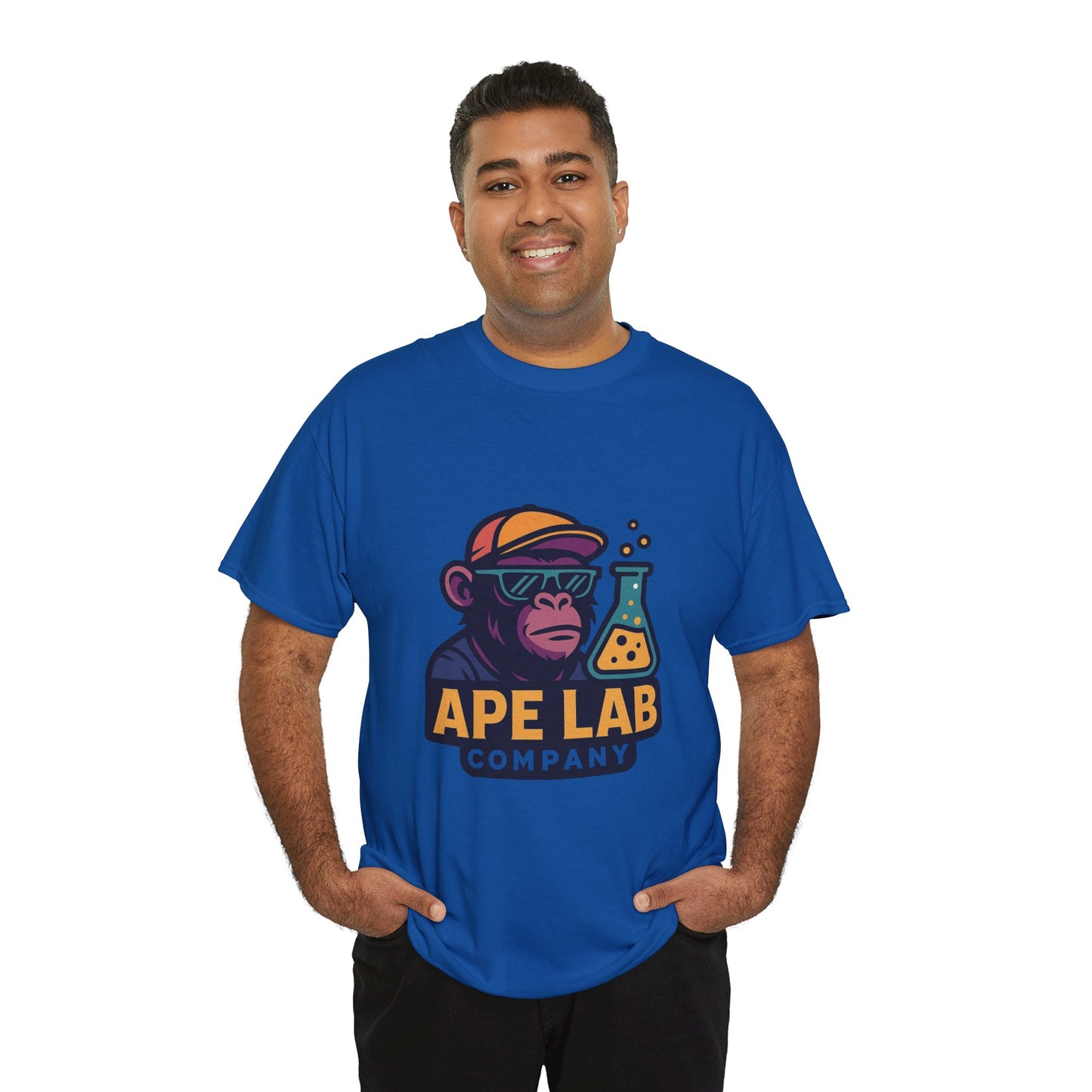 Ape Lab Company Unisex Heavy Cotton Tee - Fun and Stylish Tee for Science Lovers, Perfect for Casual Wear, Gifts, Birthdays, and Parties