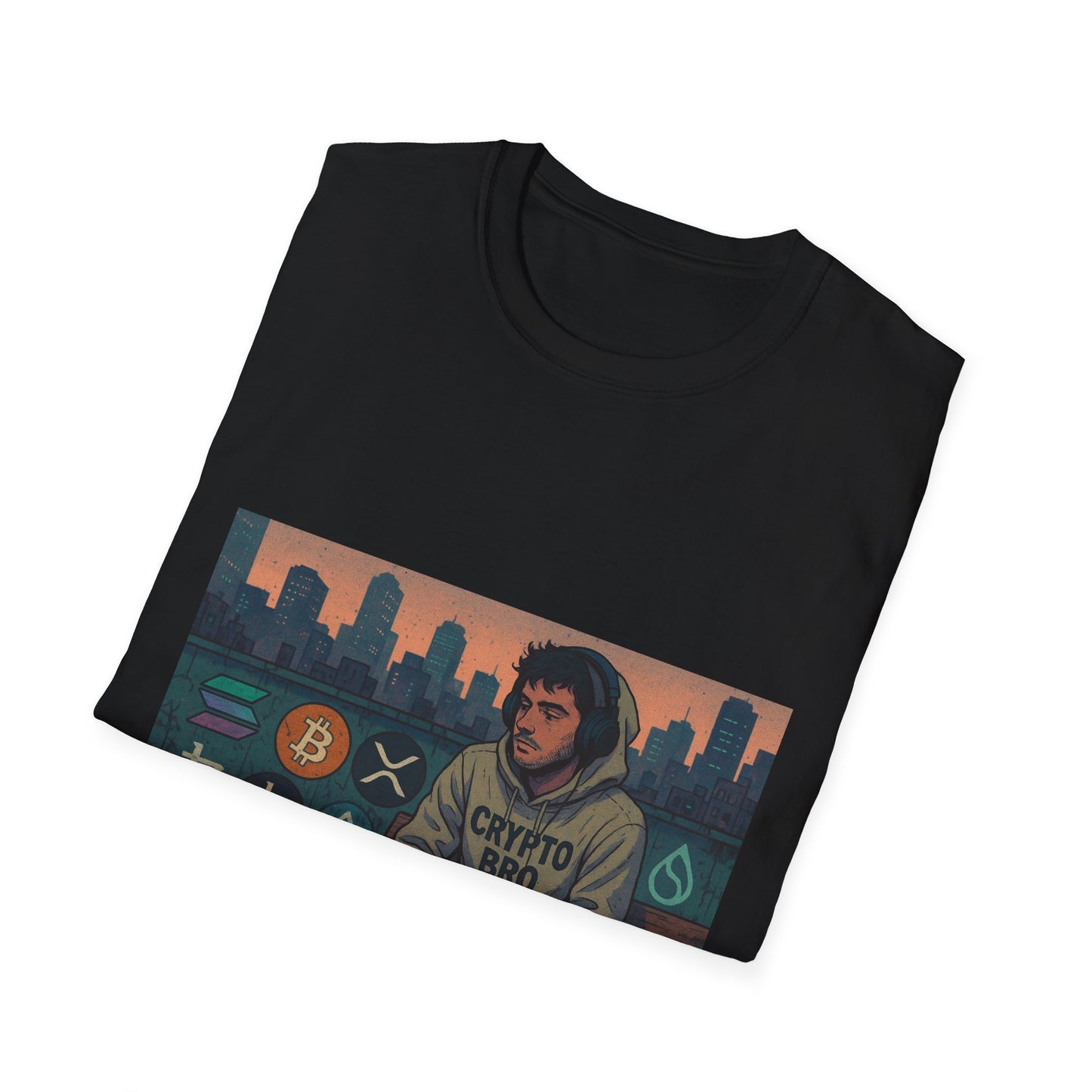 Crypto Vibes Unisex Softstyle T-Shirt | Trendy Graphic Tee for Crypto Enthusiasts, Perfect Gift for Tech Lovers, Casual Wear