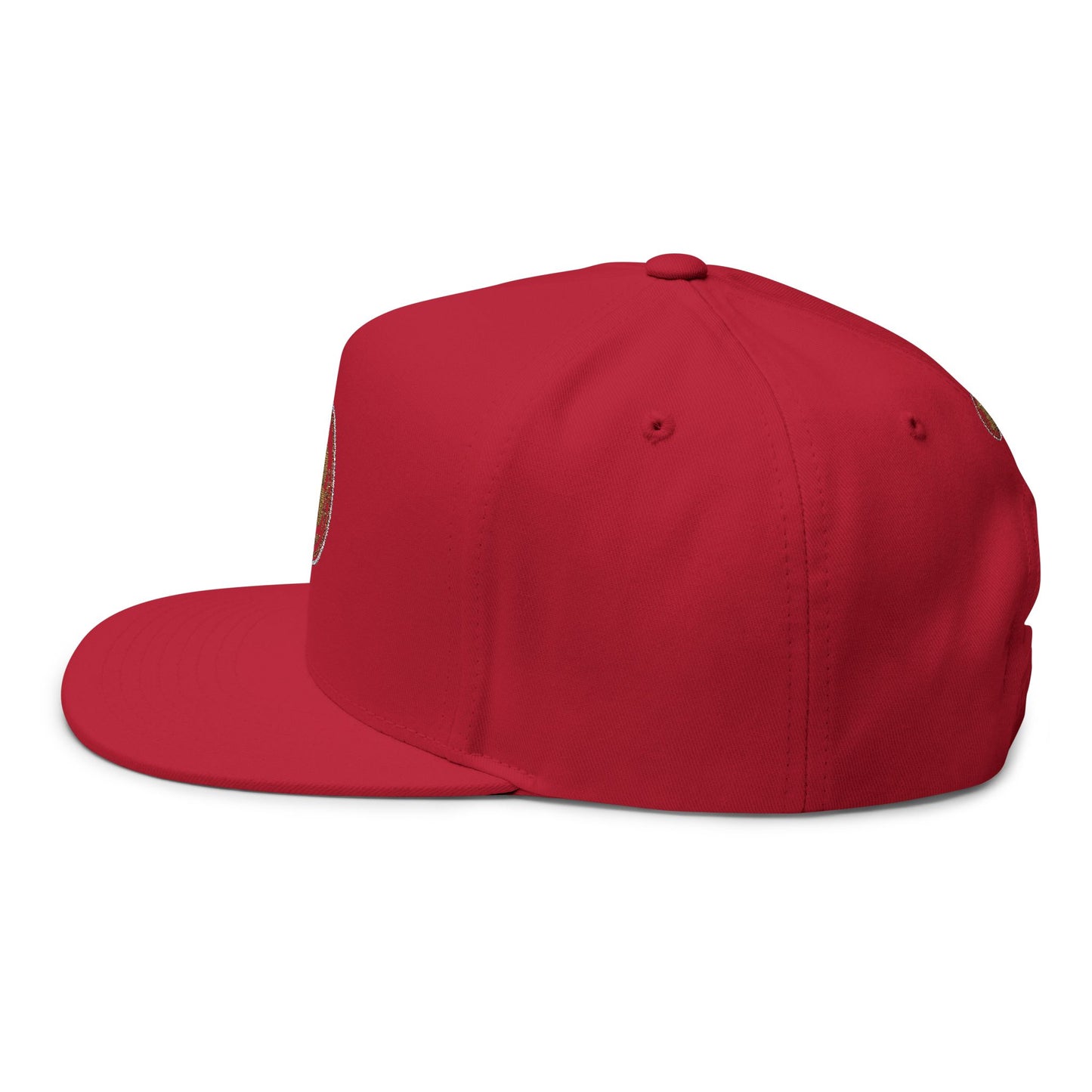Bitcoin Embroidered Flat Bill Cap