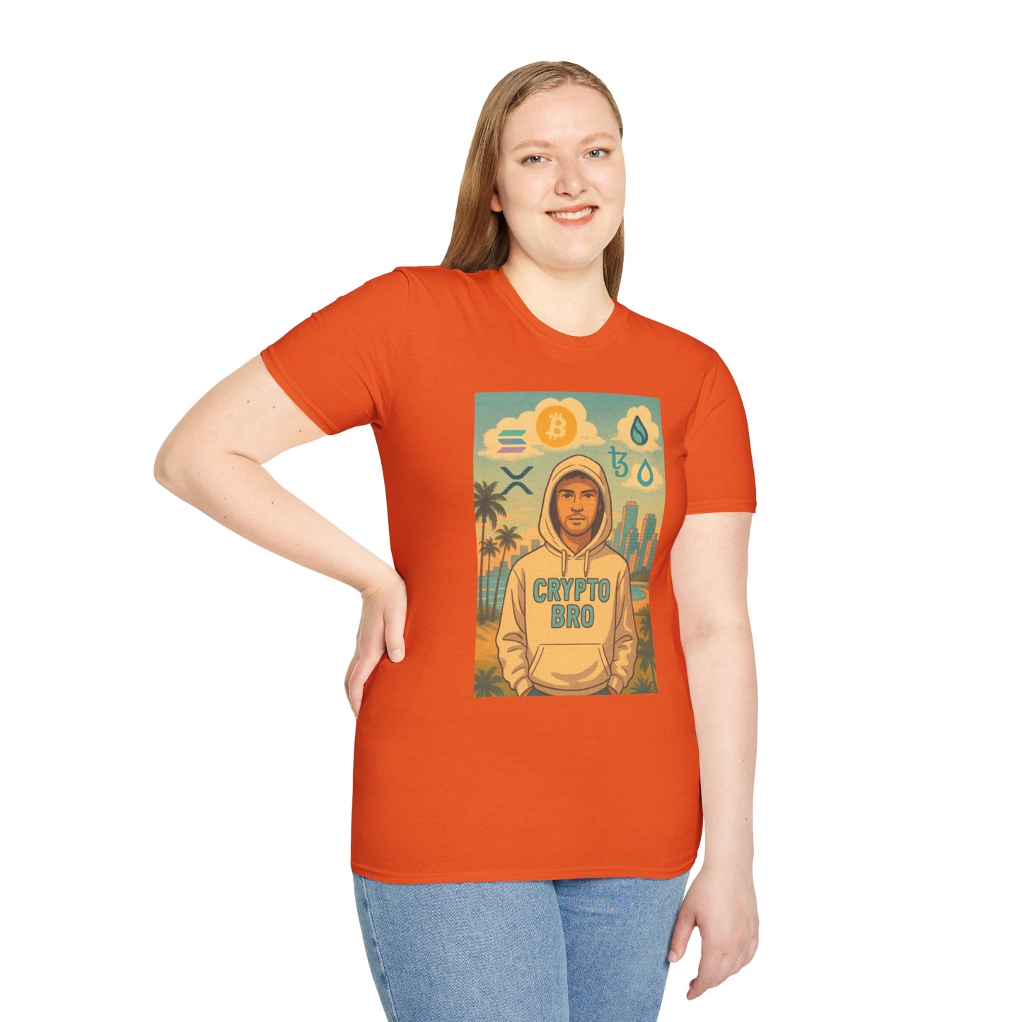 Crypto Bro Miami Unisex Softstyle T-Shirt