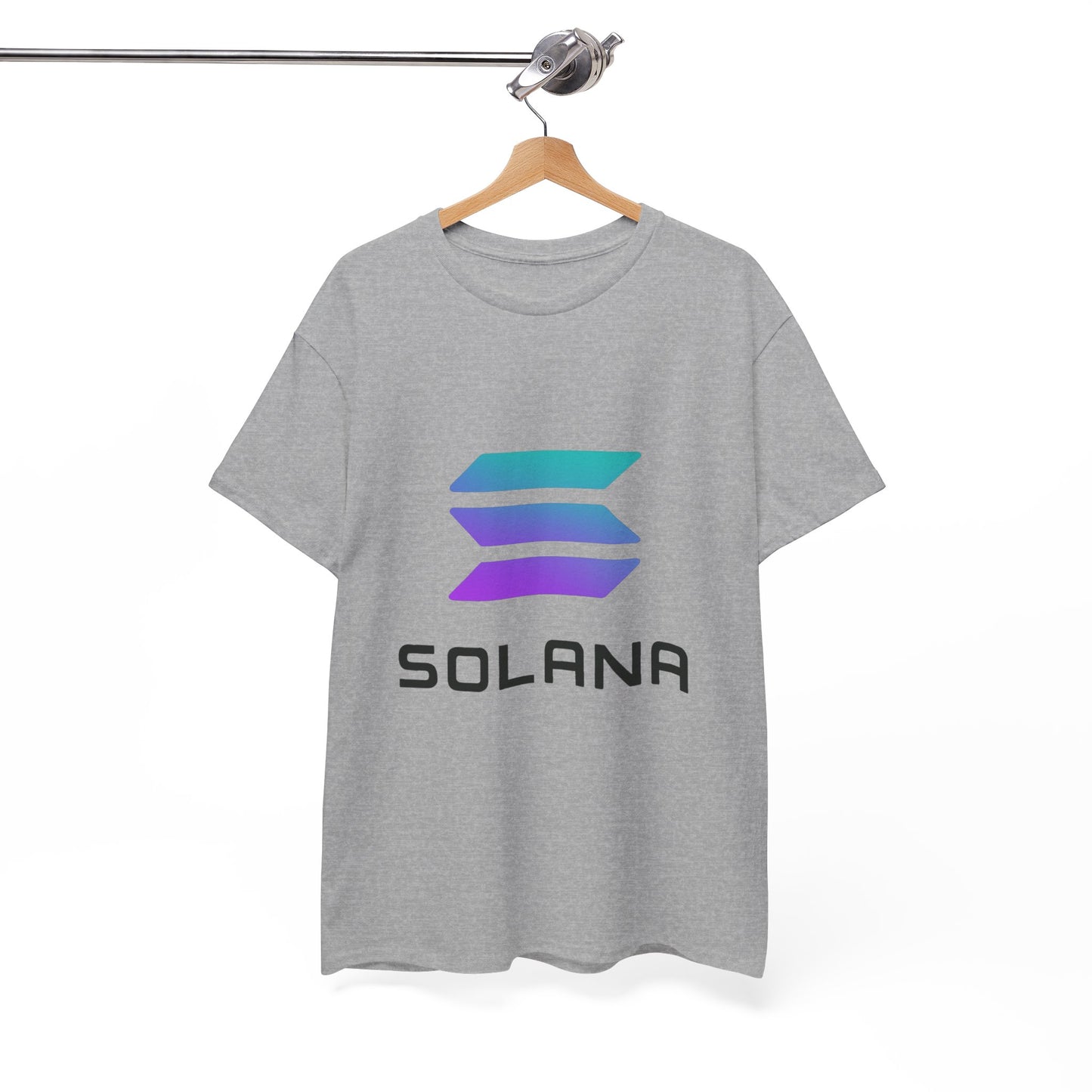 Solana Unisex Heavy Cotton Tee, Crypto Apparel, Gamer Shirt, Tech Enthusiast Wear, Unique Gift for Blockchain Lovers, Trending Fashion