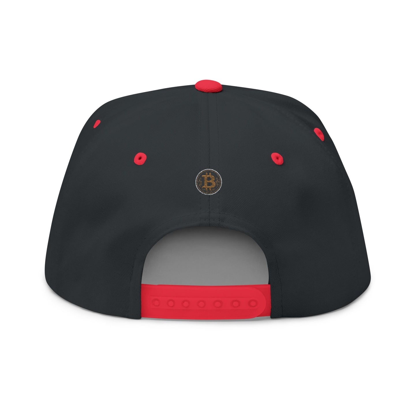 Bitcoin Embroidered Flat Bill Cap