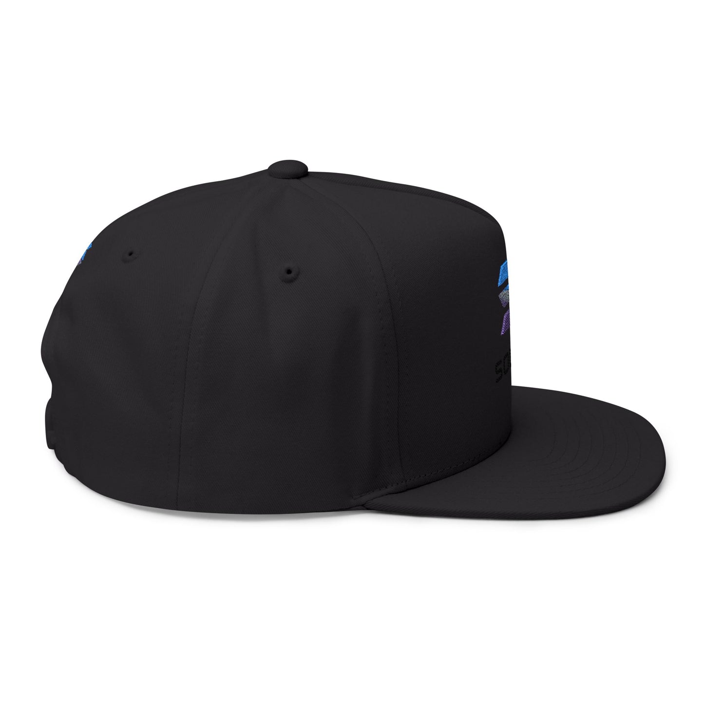 Solana Stylish Flat Bill Cap with Embroidery for Trendsetters, Unique Gift, Streetwear Accessory, Fashion Statement, Cool Headwear
