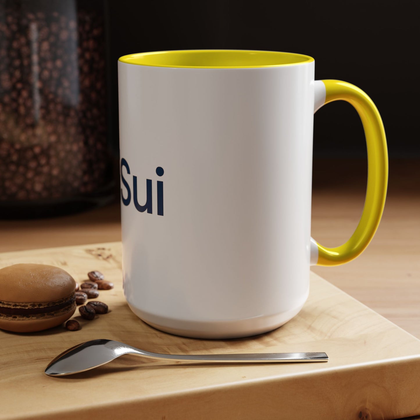 SUI Stylish Accent Coffee Mug - Unique Sui Logo Design, Perfect Gift for Coffee Lovers, Home, Office, or as a Fun Collectible