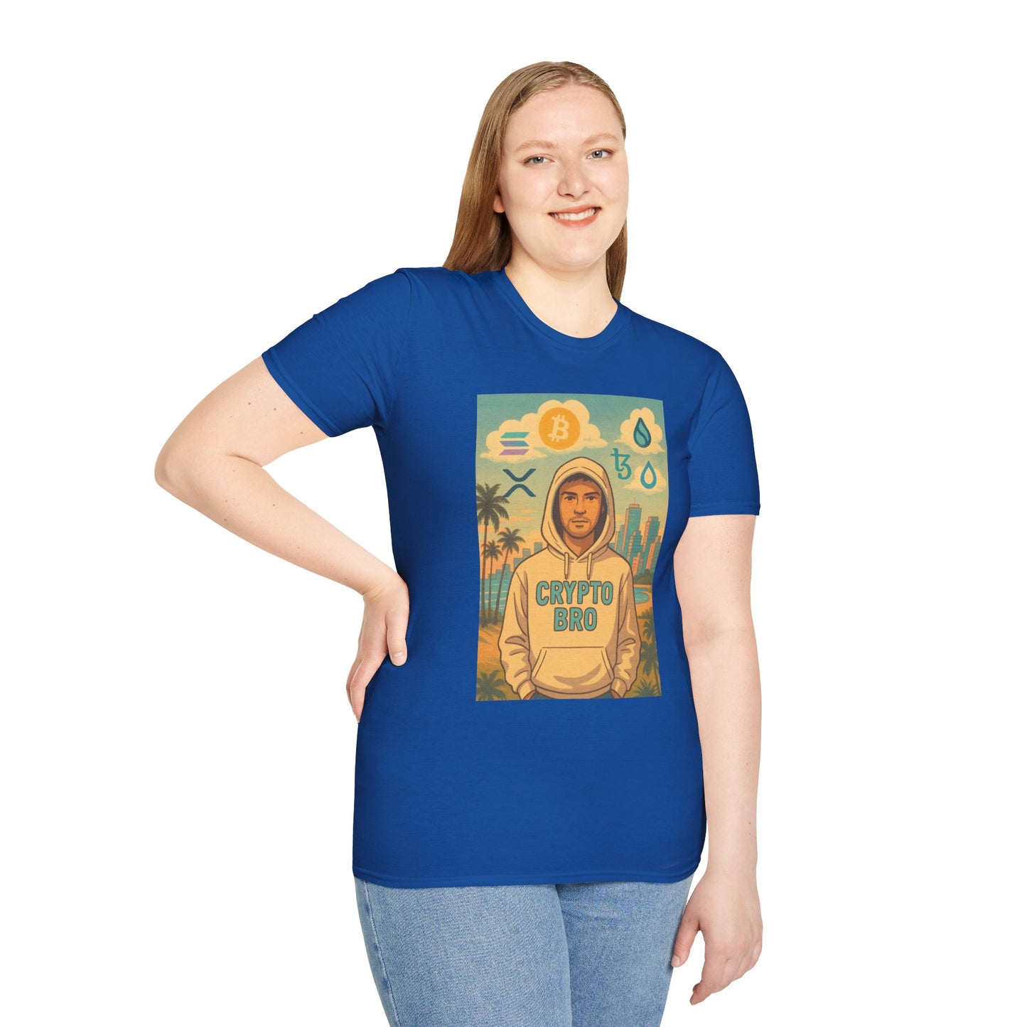 Crypto Bro Miami Unisex Softstyle T-Shirt